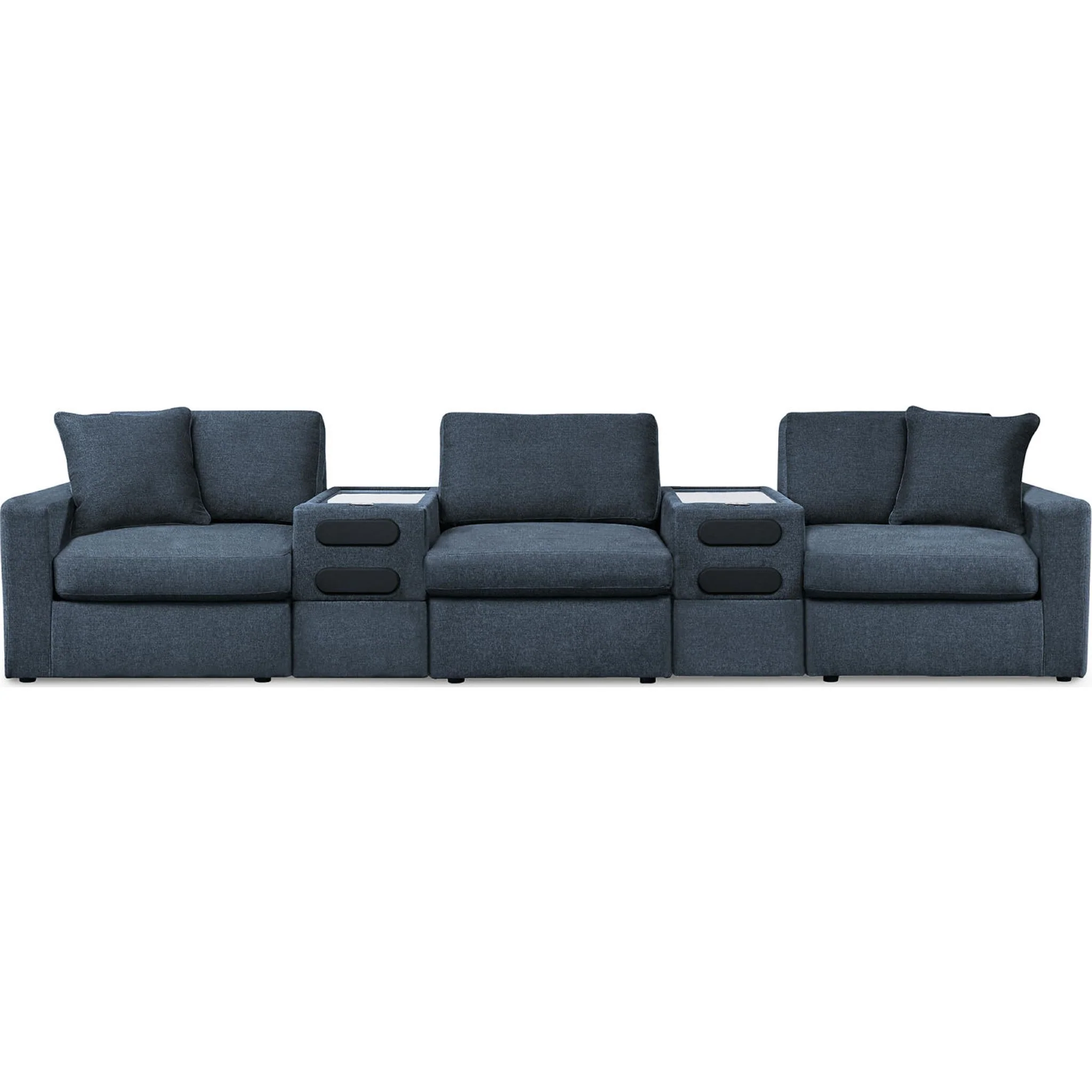 Modmax 5 Piece Modular Sectional with Audio Consoles - Image 2
