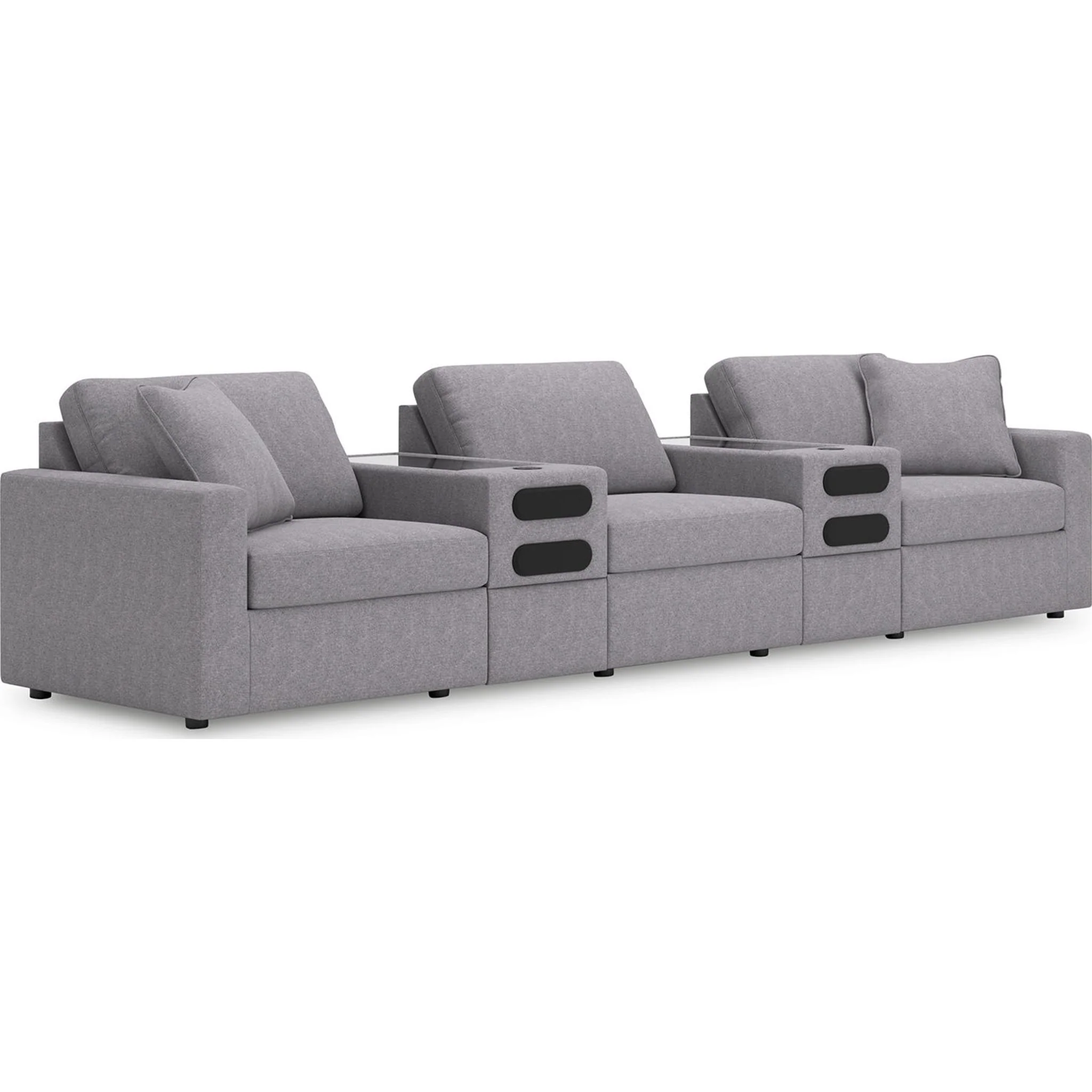 Modmax 5 Piece Modular Sectional with Audio Consoles - Image 21