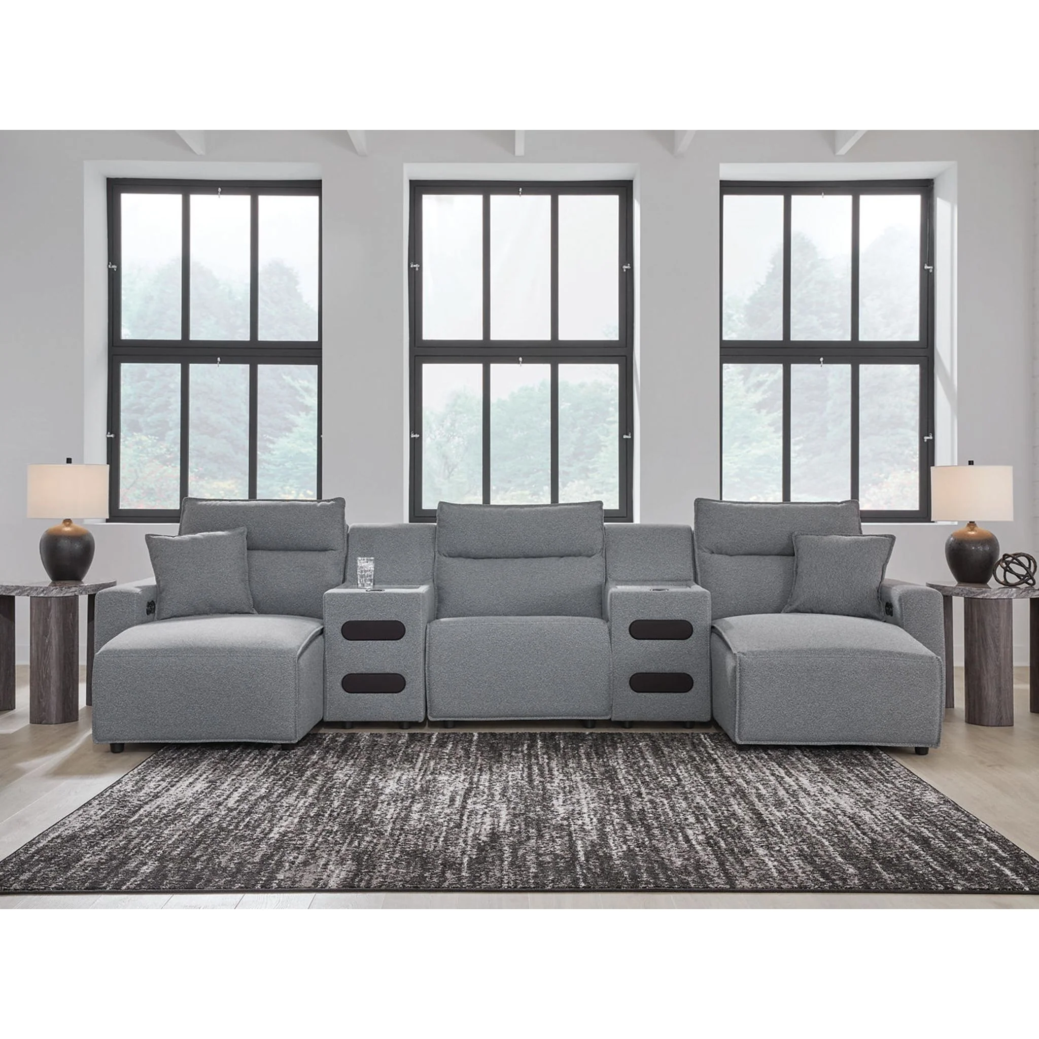 Modmax II 5 Piece Modular Power Reclining Sectional with Dual Chaise - Image 4