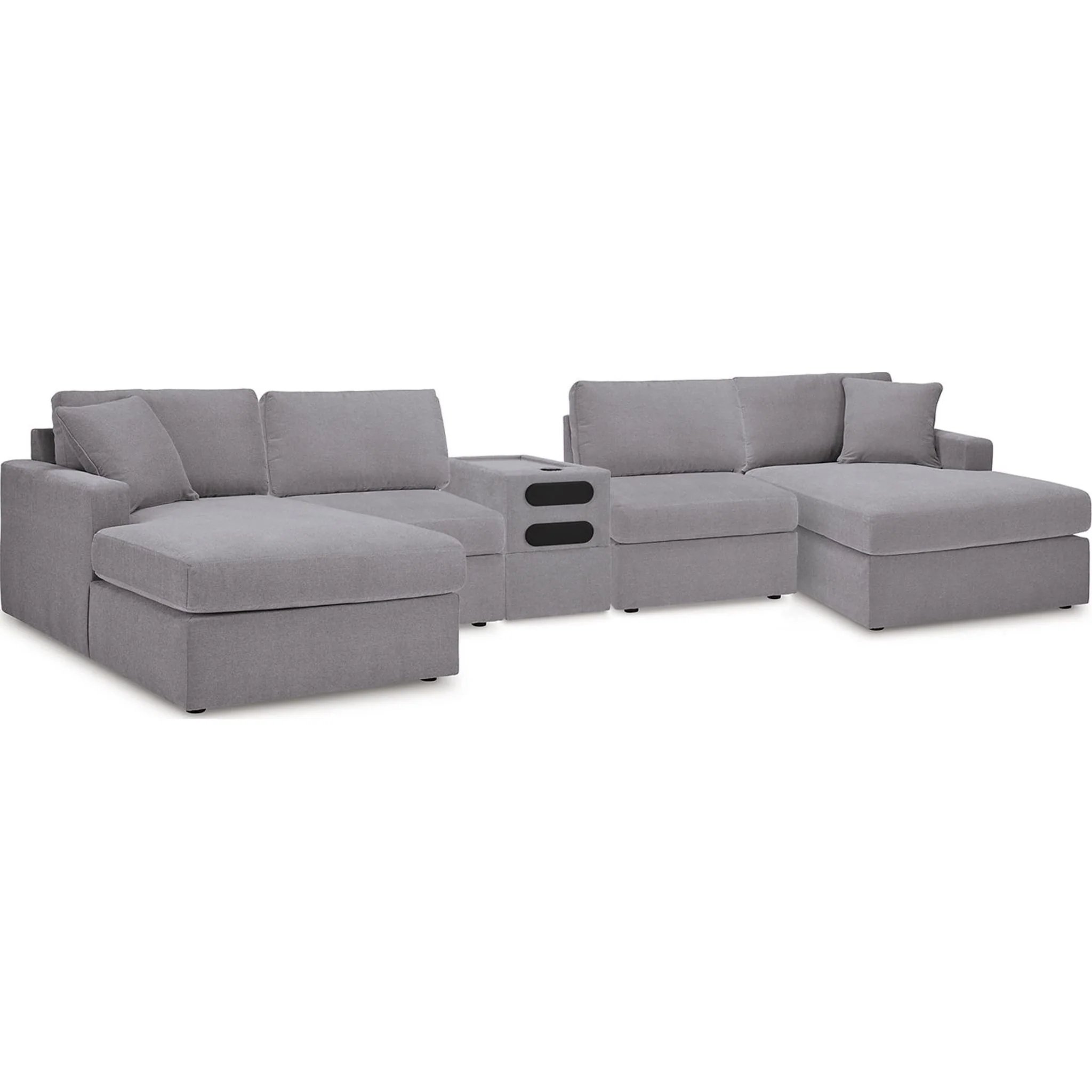 Modmax 5 Piece Modular Sectional with Audio Console - Image 42