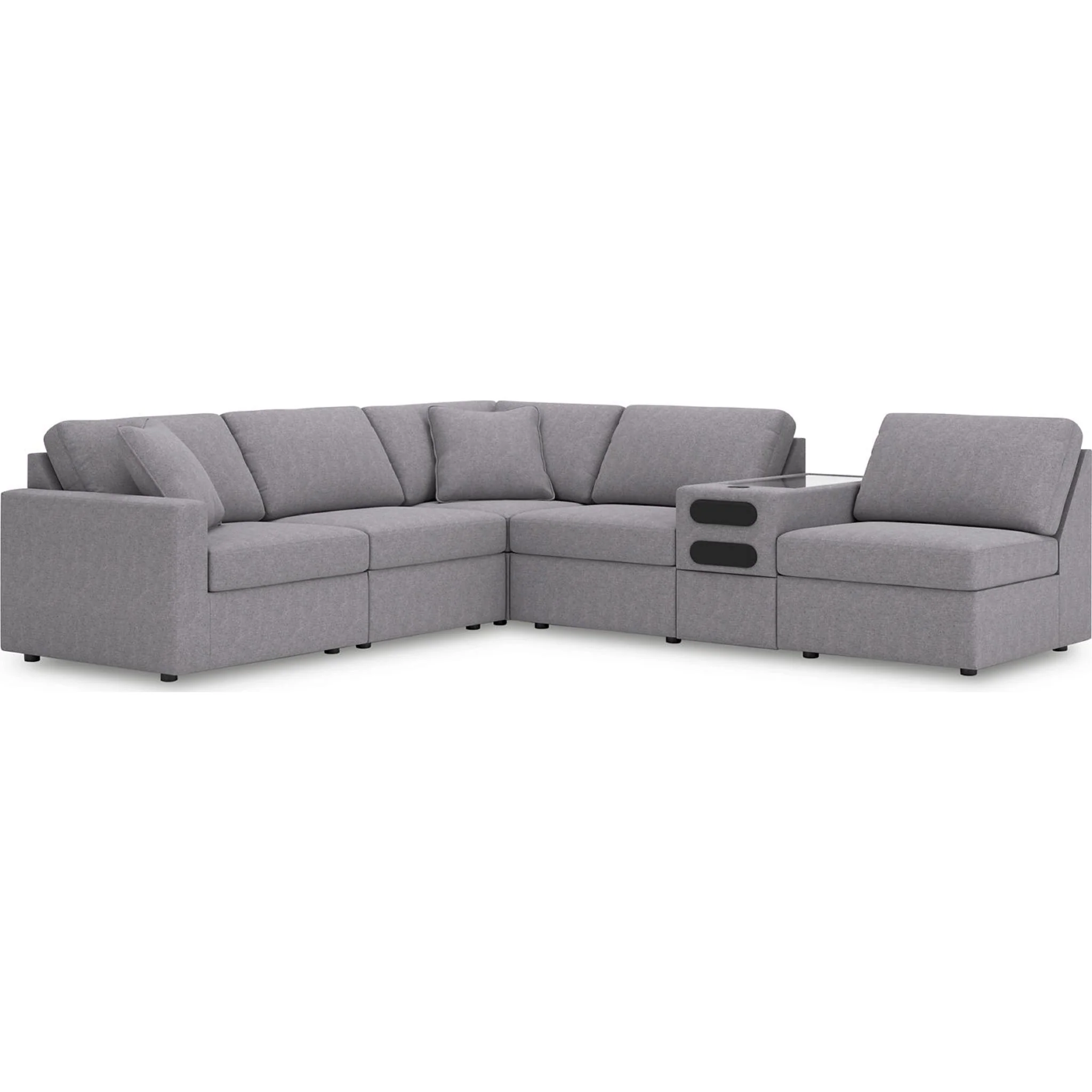 Modmax 6 Piece Modular Sectional with Audio Console - Image 21