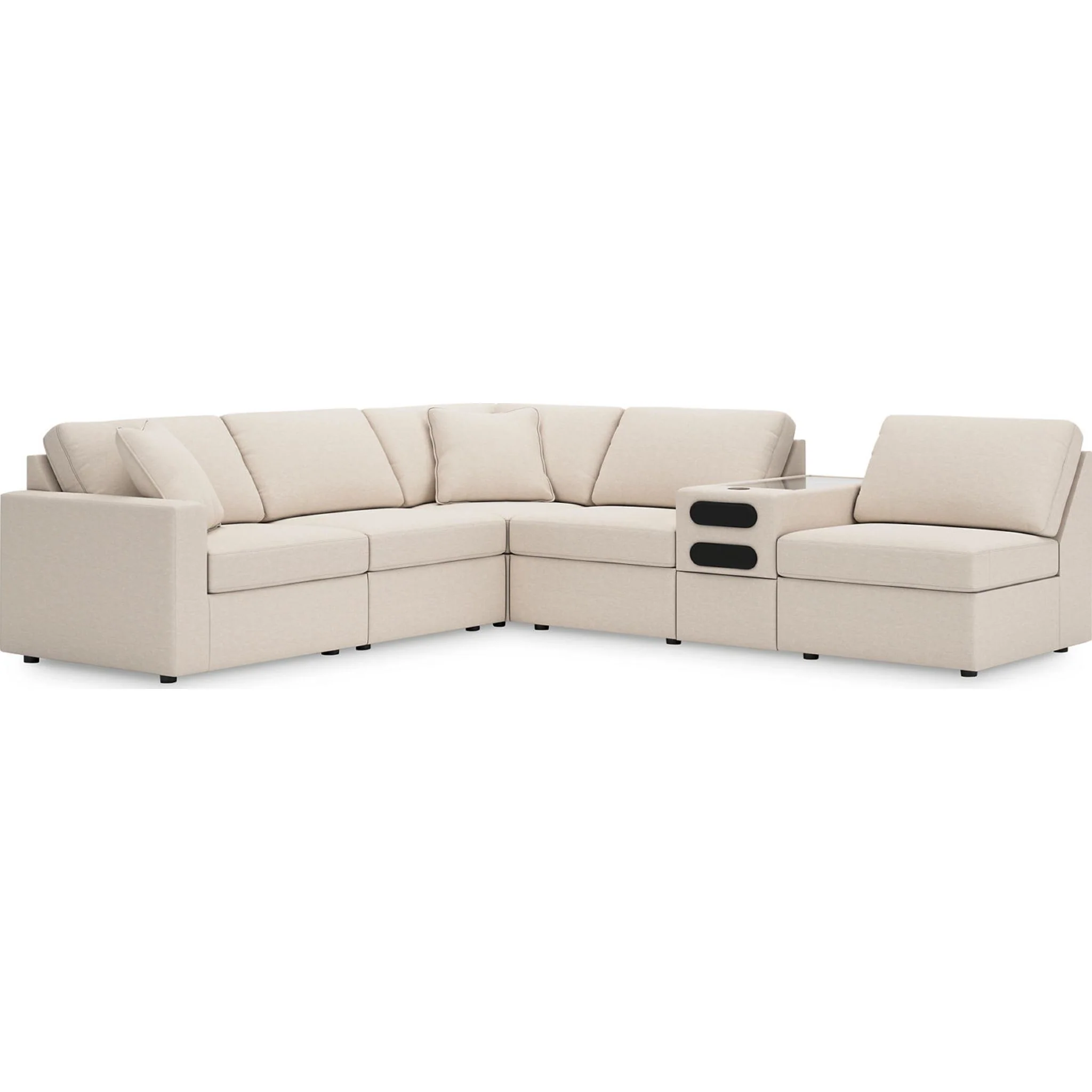 Modmax 6 Piece Modular Sectional with Audio Console - Image 6