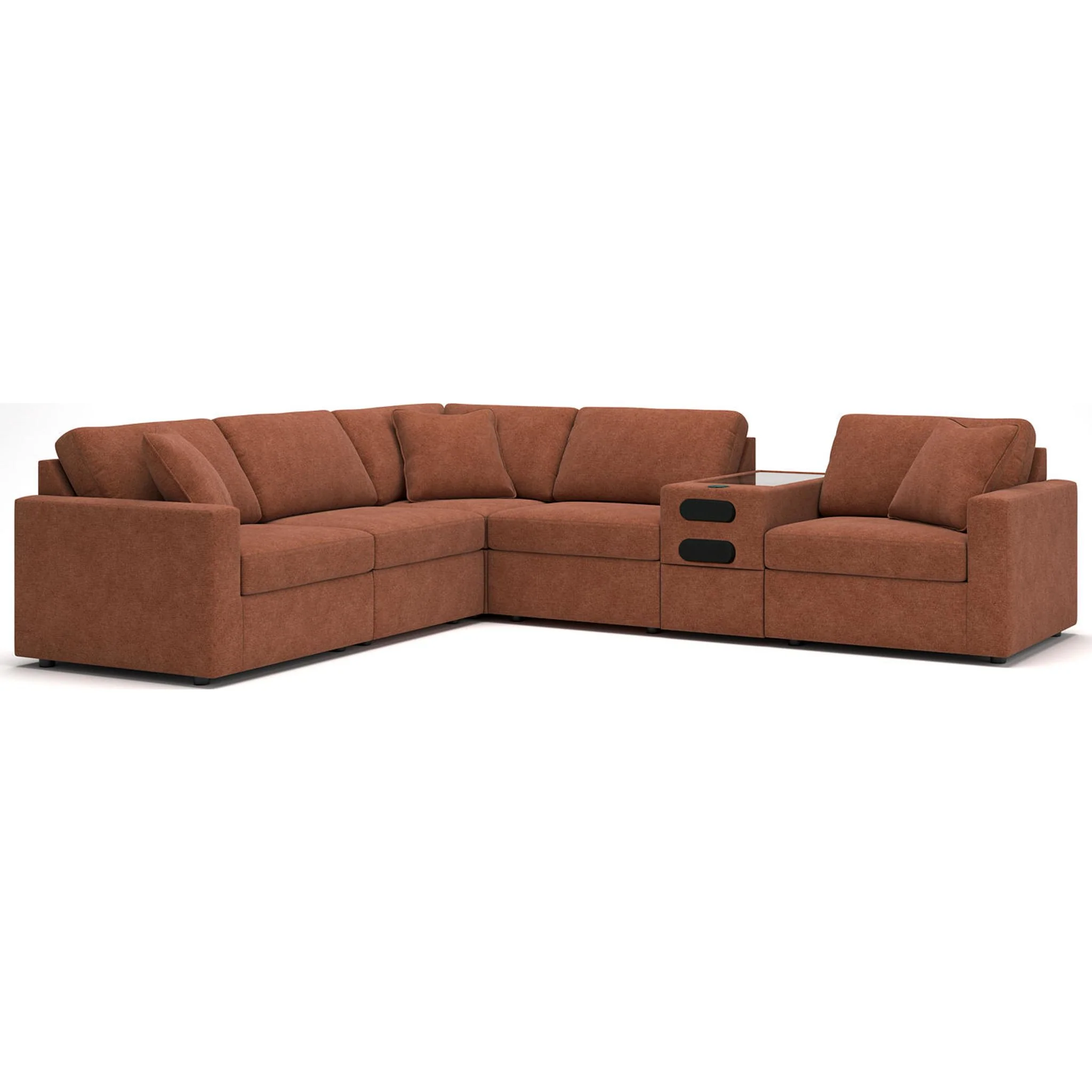 Modmax 6 Piece Modular Sectional with Audio Console - Image 10