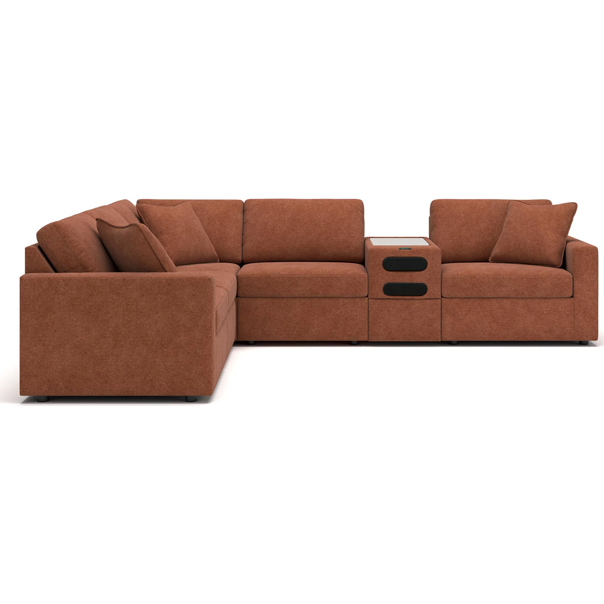 Modmax 6 Piece Modular Sectional with Audio Console - Image 11