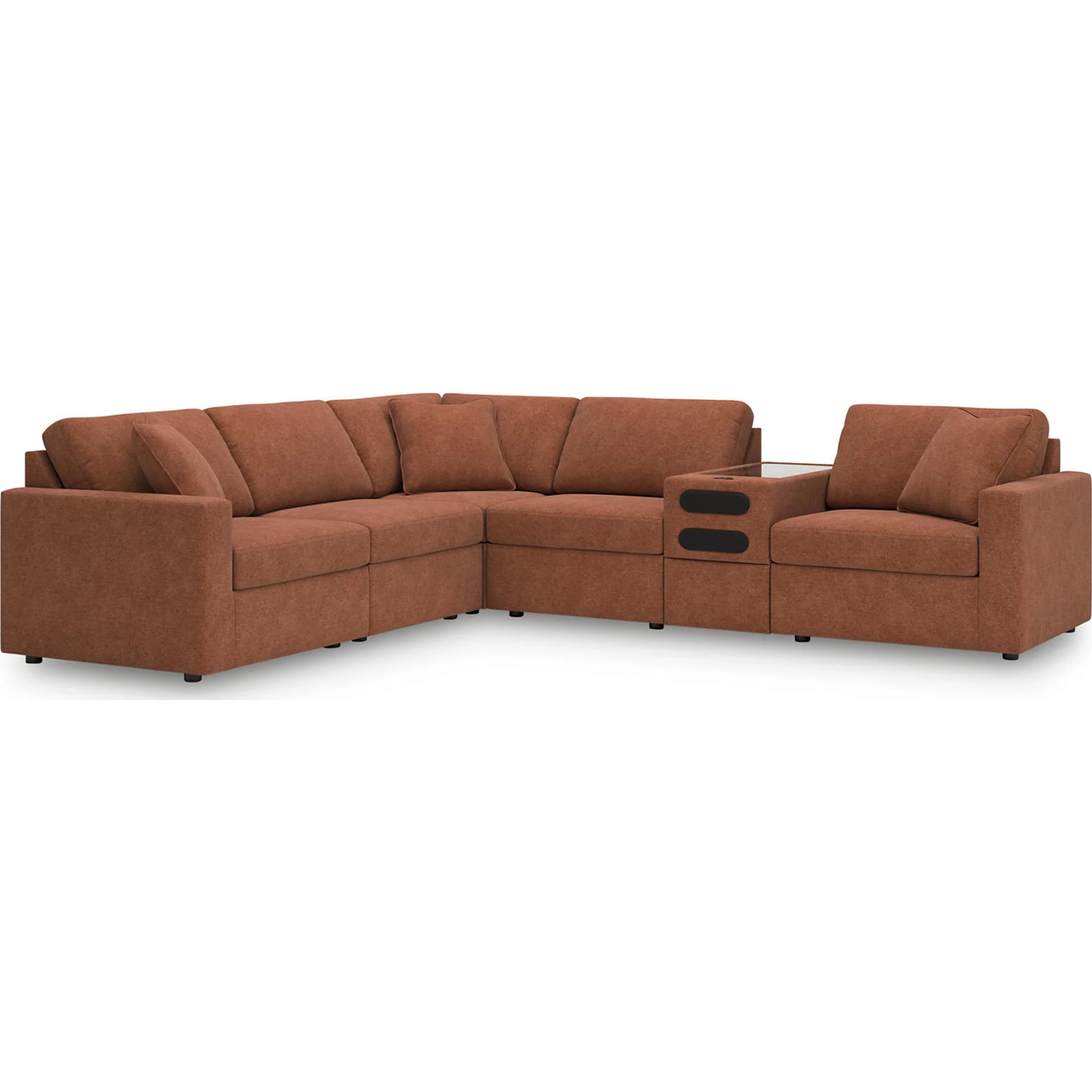 Modmax 6 Piece Modular Sectional with Audio Console - Image 16
