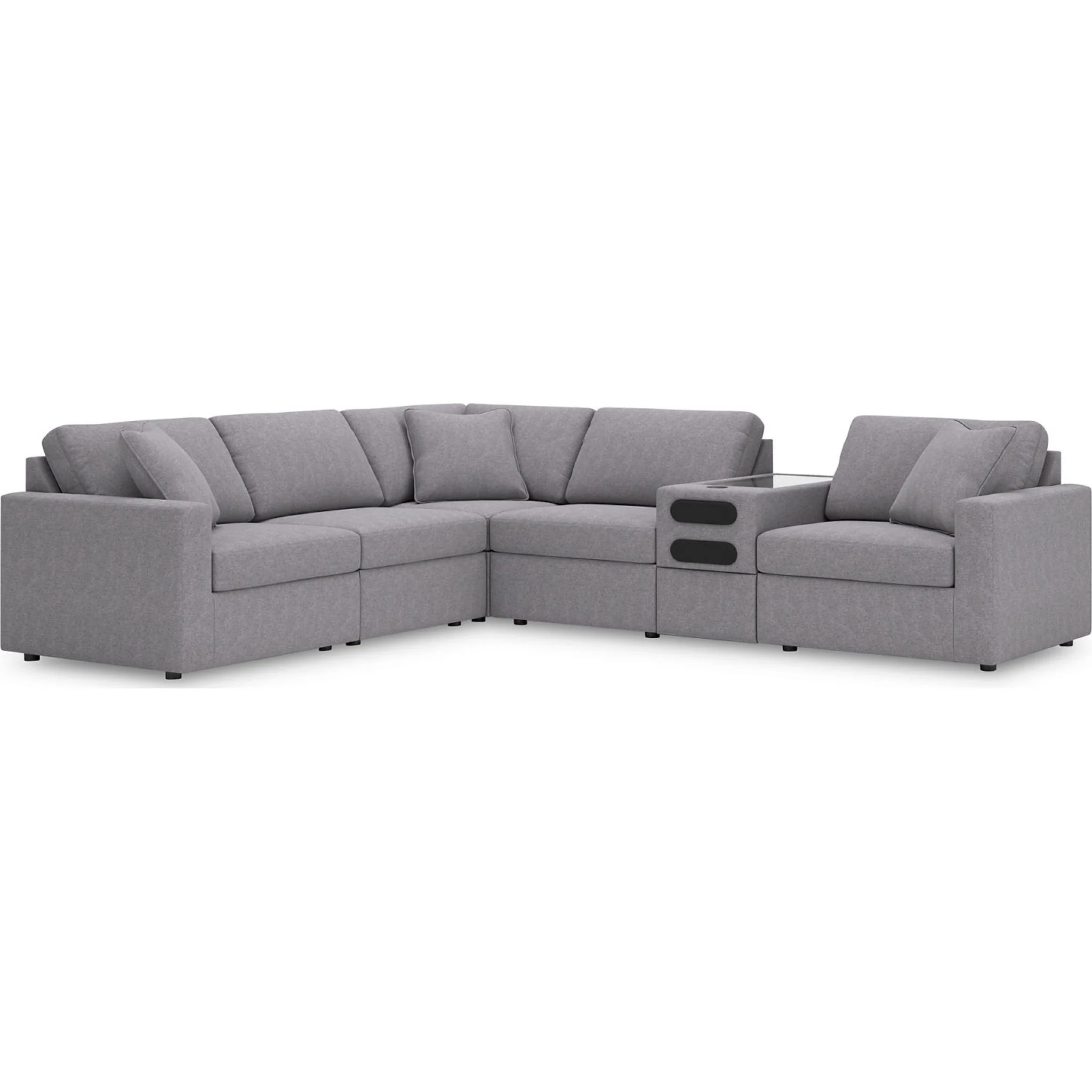 Modmax 6 Piece Modular Sectional with Audio Console - Image 25