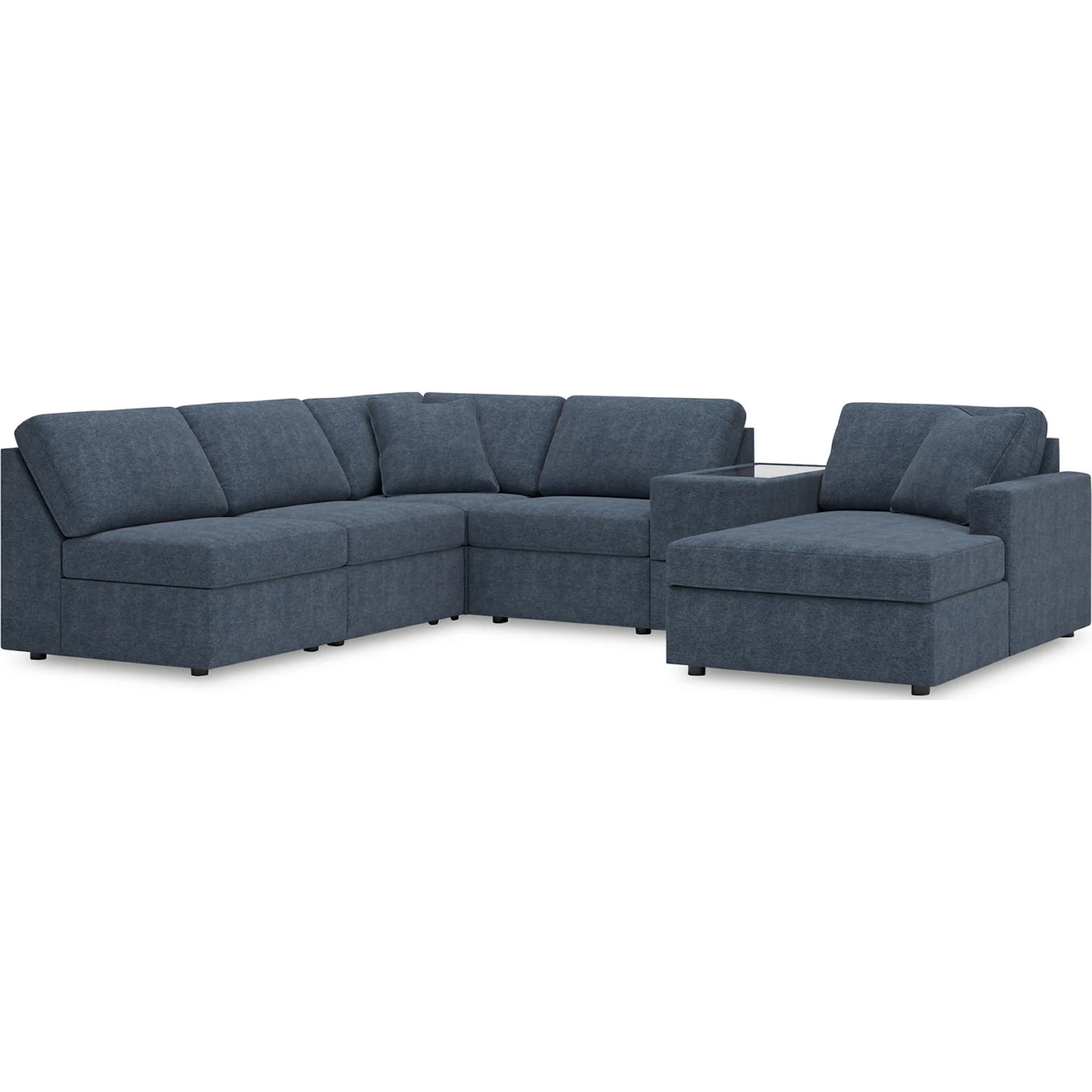 Modmax 6 Piece Modular Sectional with Chaise and Storage Console - Image 31