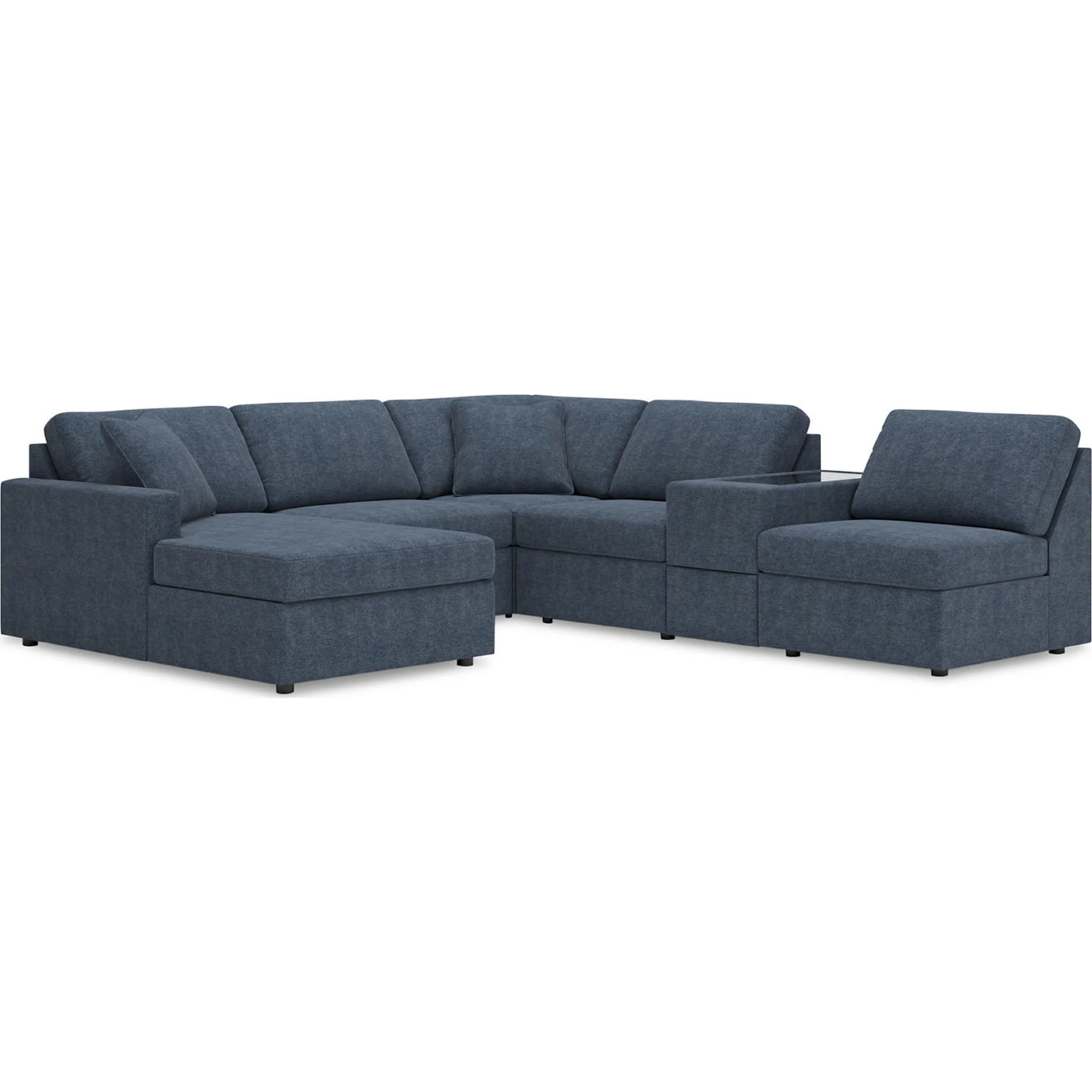 Modmax 6 Piece Modular Sectional with Chaise and Storage Console - Image 39