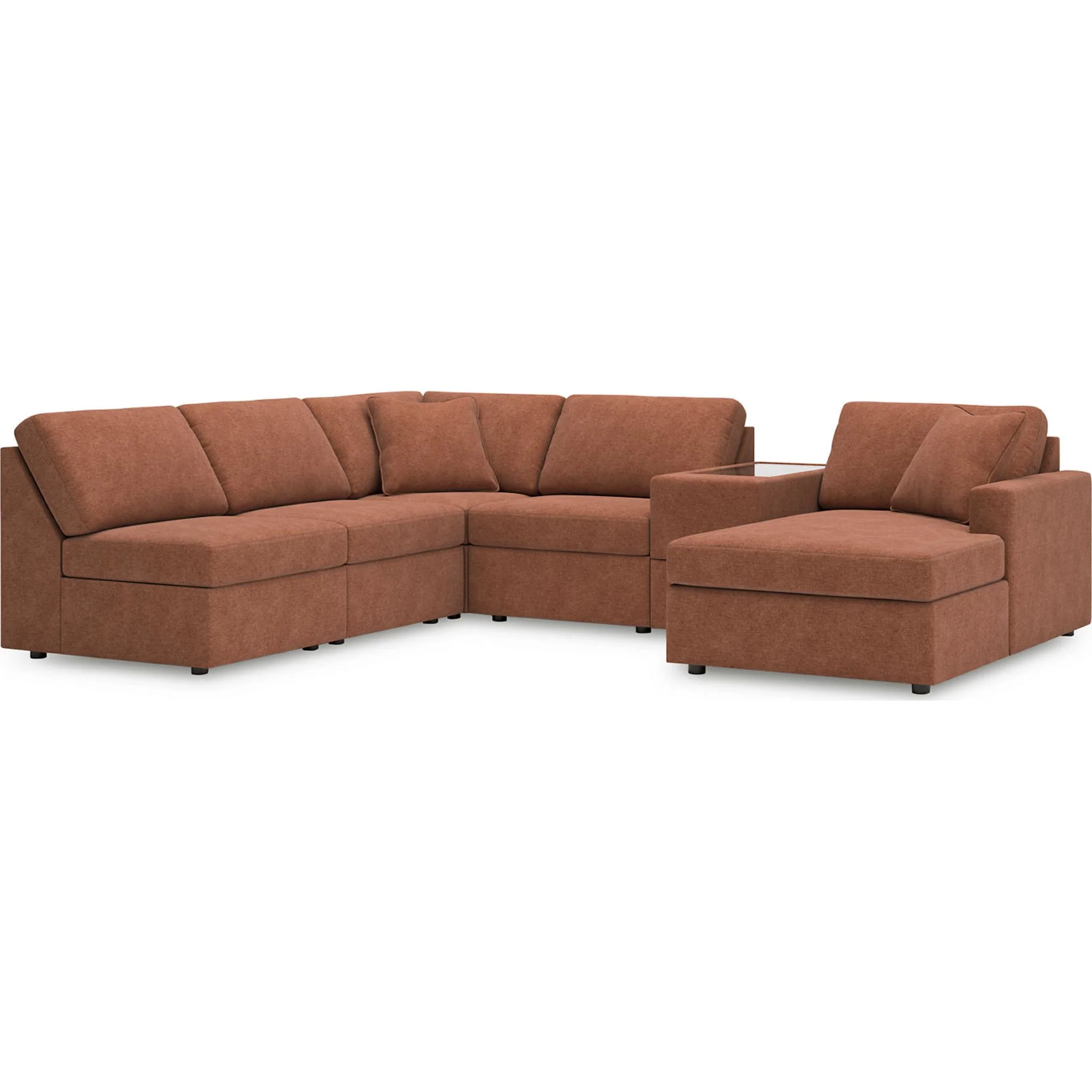 Modmax 6 Piece Modular Sectional with Chaise and Storage Console - Image 47