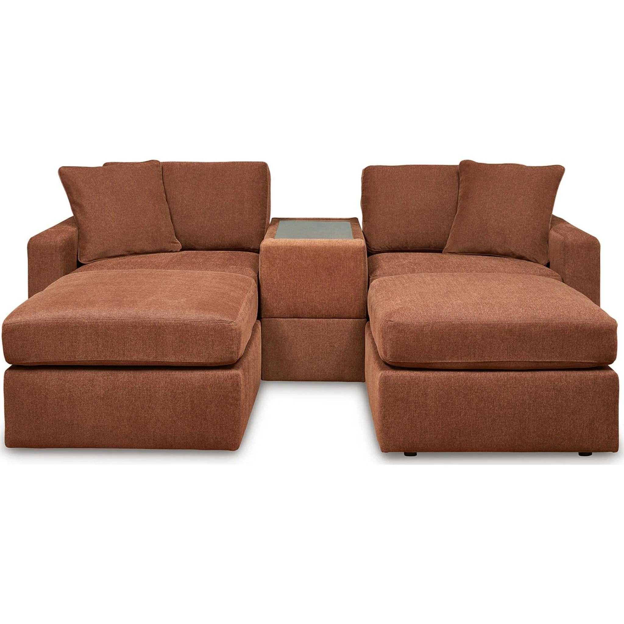 Modmax 6 Piece Modular Sectional with Chaise and Storage Console - Image 62