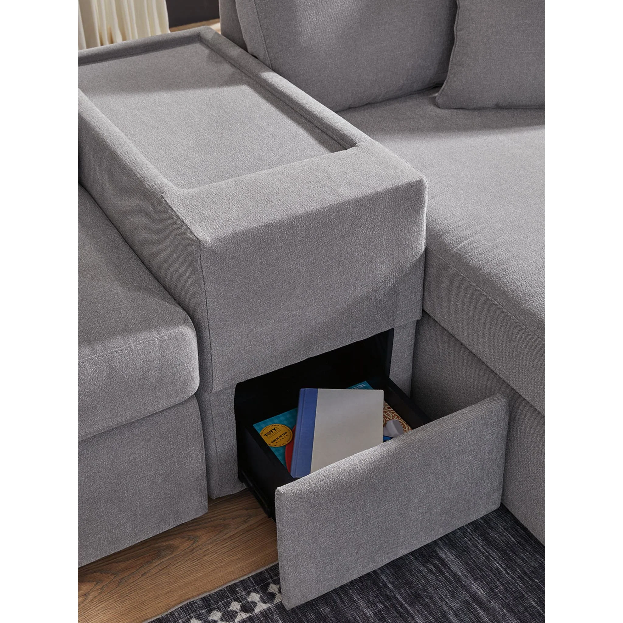 Modmax 6 Piece Modular Sectional with Storage Console - Image 18