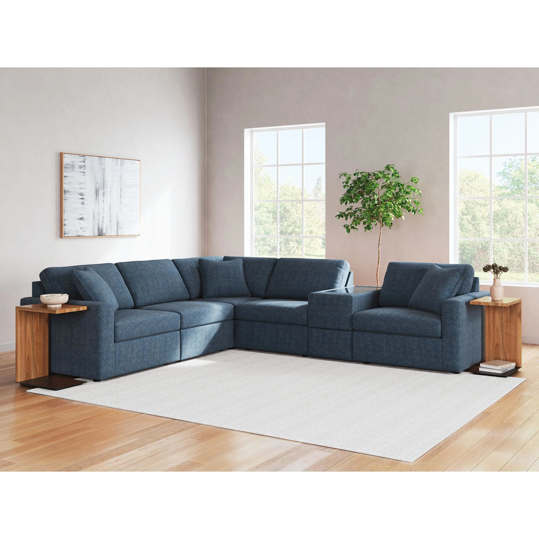 Modmax 6 Piece Modular Sectional with Storage Console - Image 15