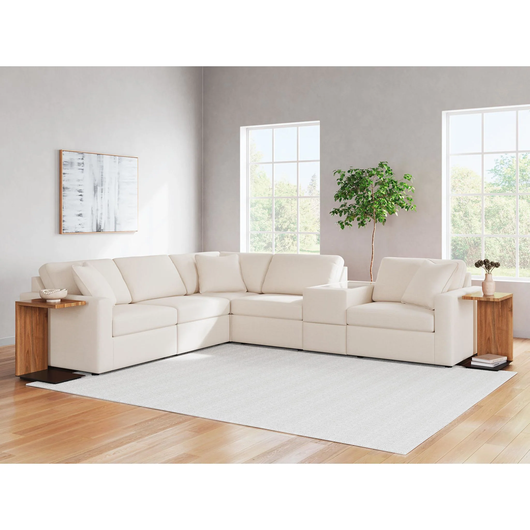 Modmax 6 Piece Modular Sectional with Storage Console - Image 2