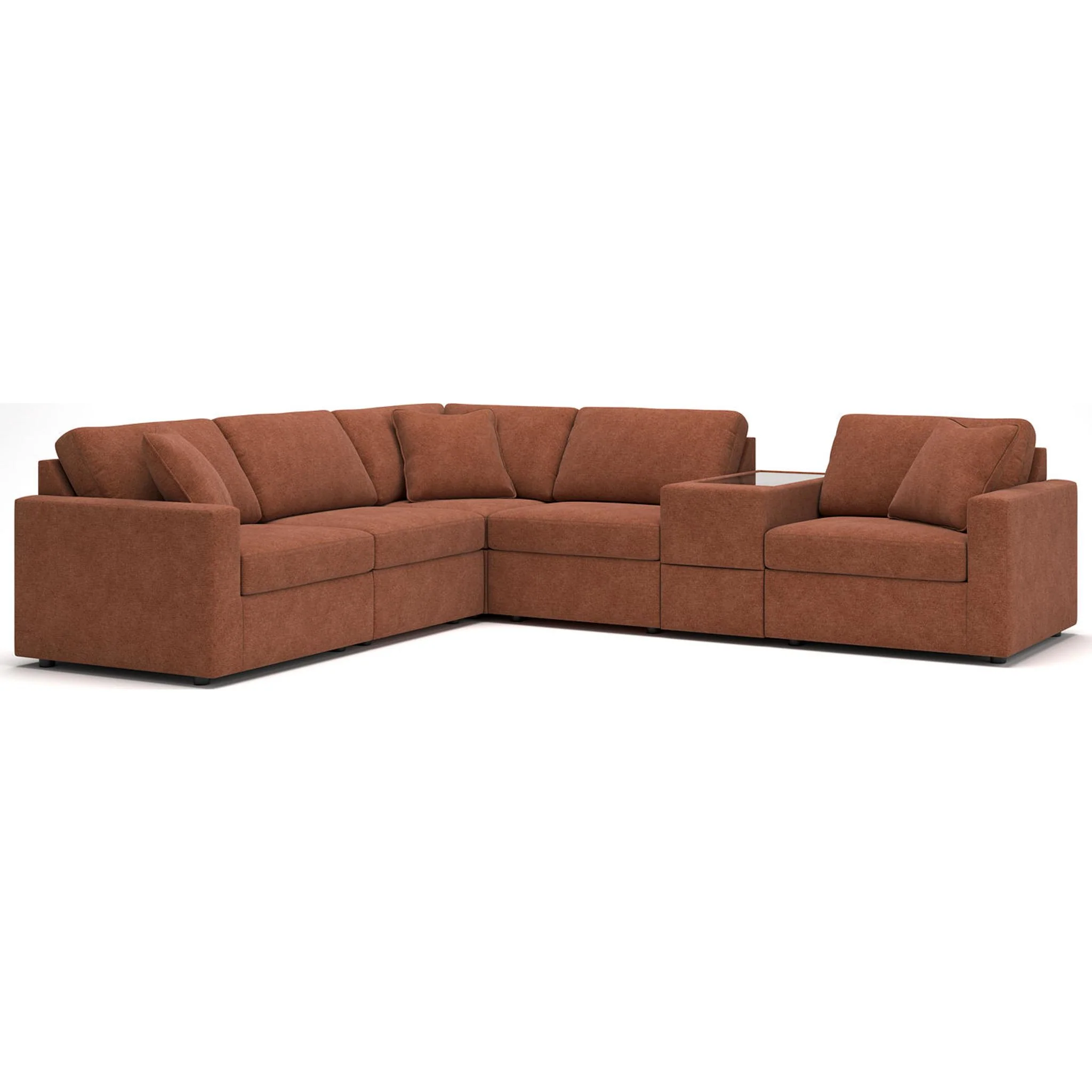 Modmax 6 Piece Modular Sectional with Storage Console - Image 31