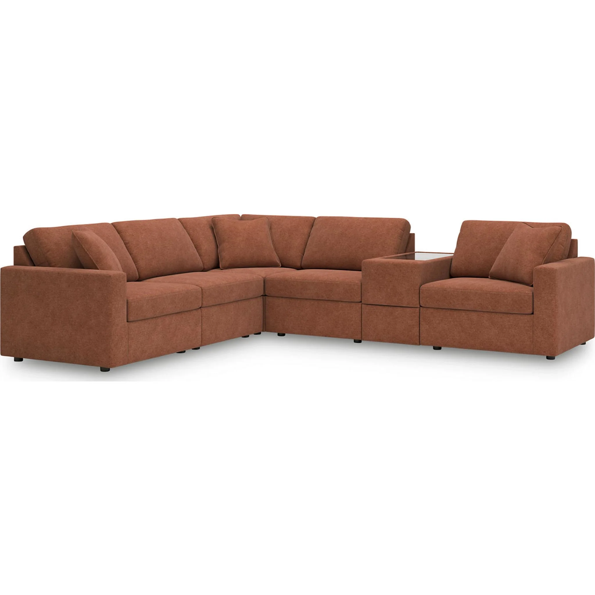 Modmax 6 Piece Modular Sectional with Storage Console - Image 40