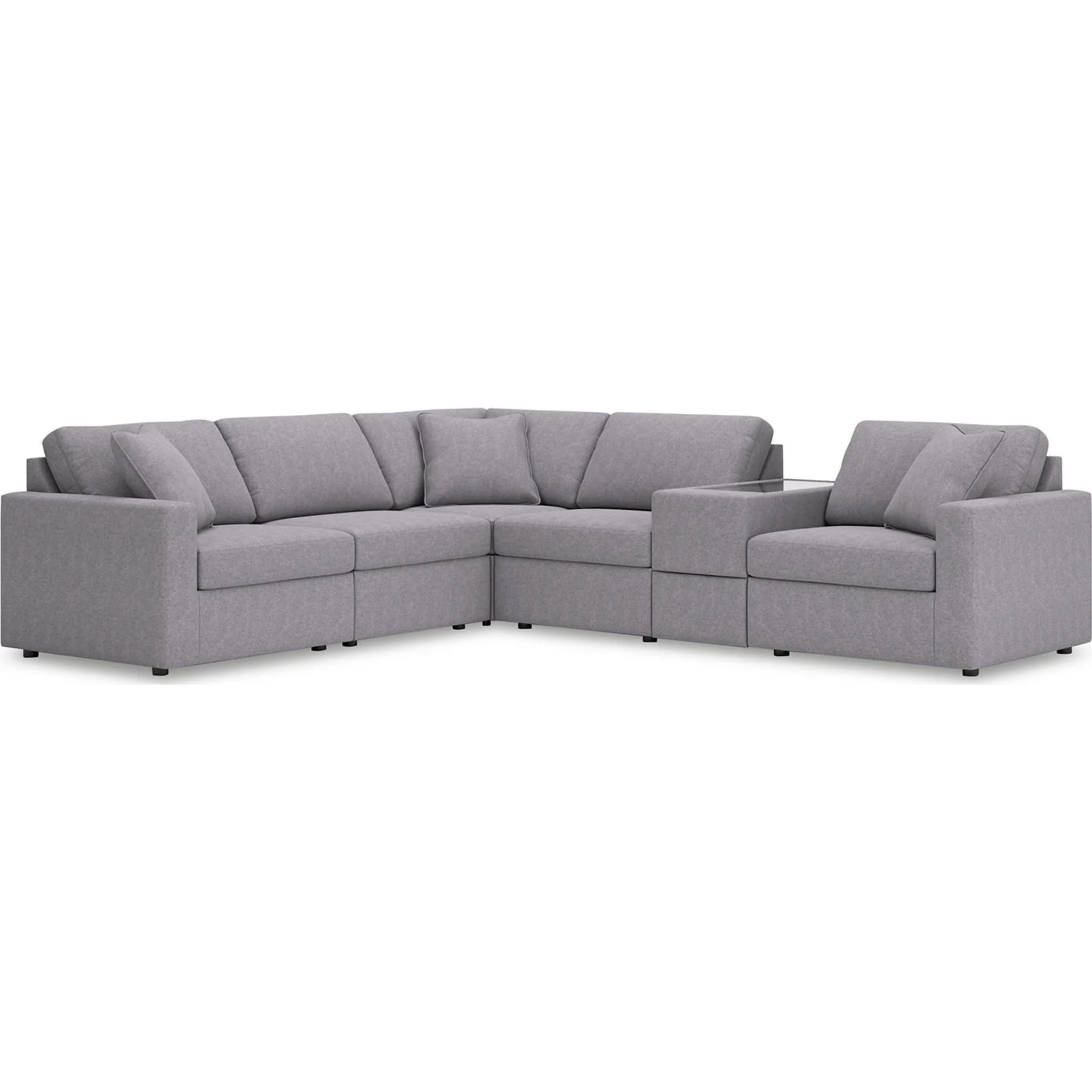 Modmax 6 Piece Modular Sectional with Storage Console - Image 45