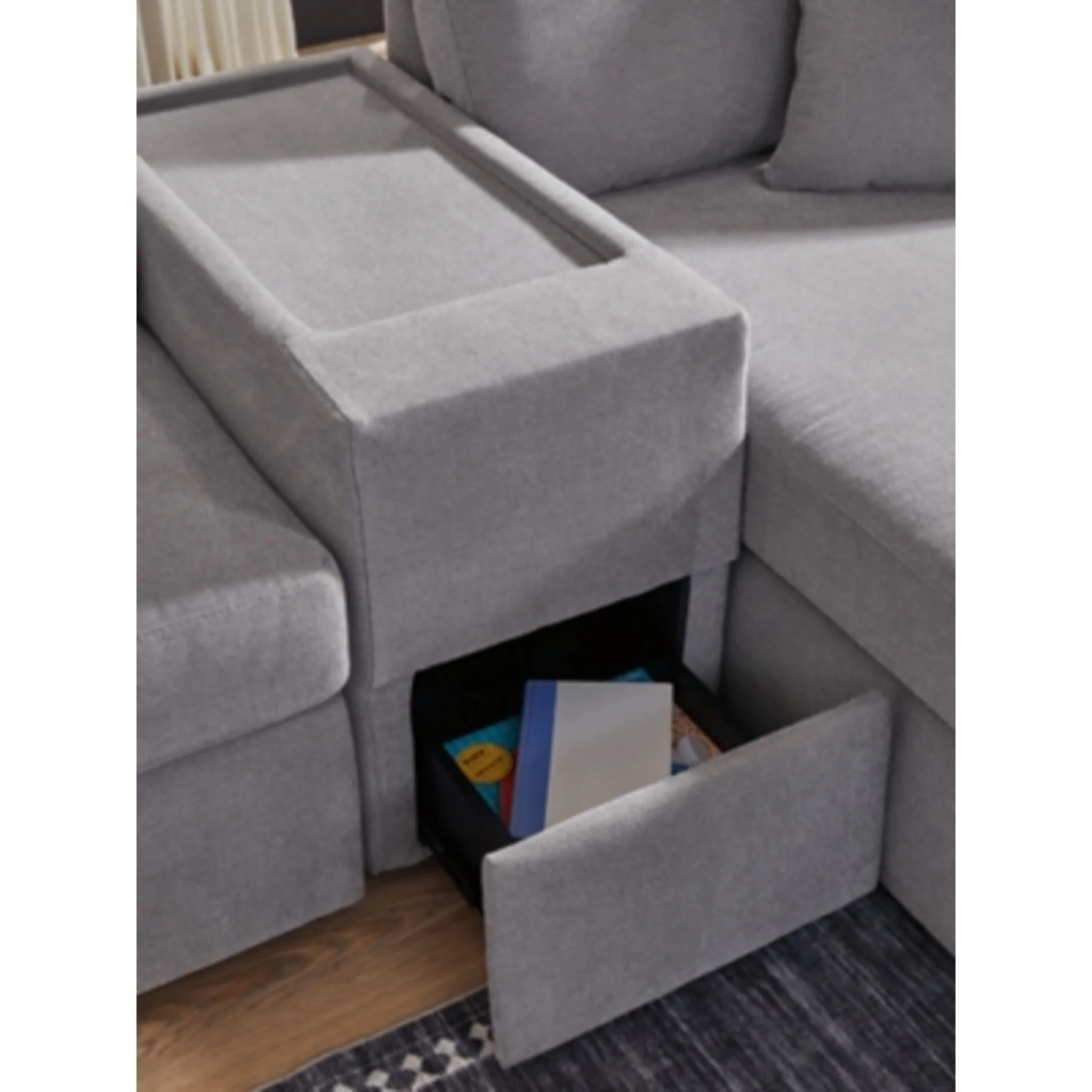 Modmax 6 Piece Modular Sectional with Storage Console - Image 50