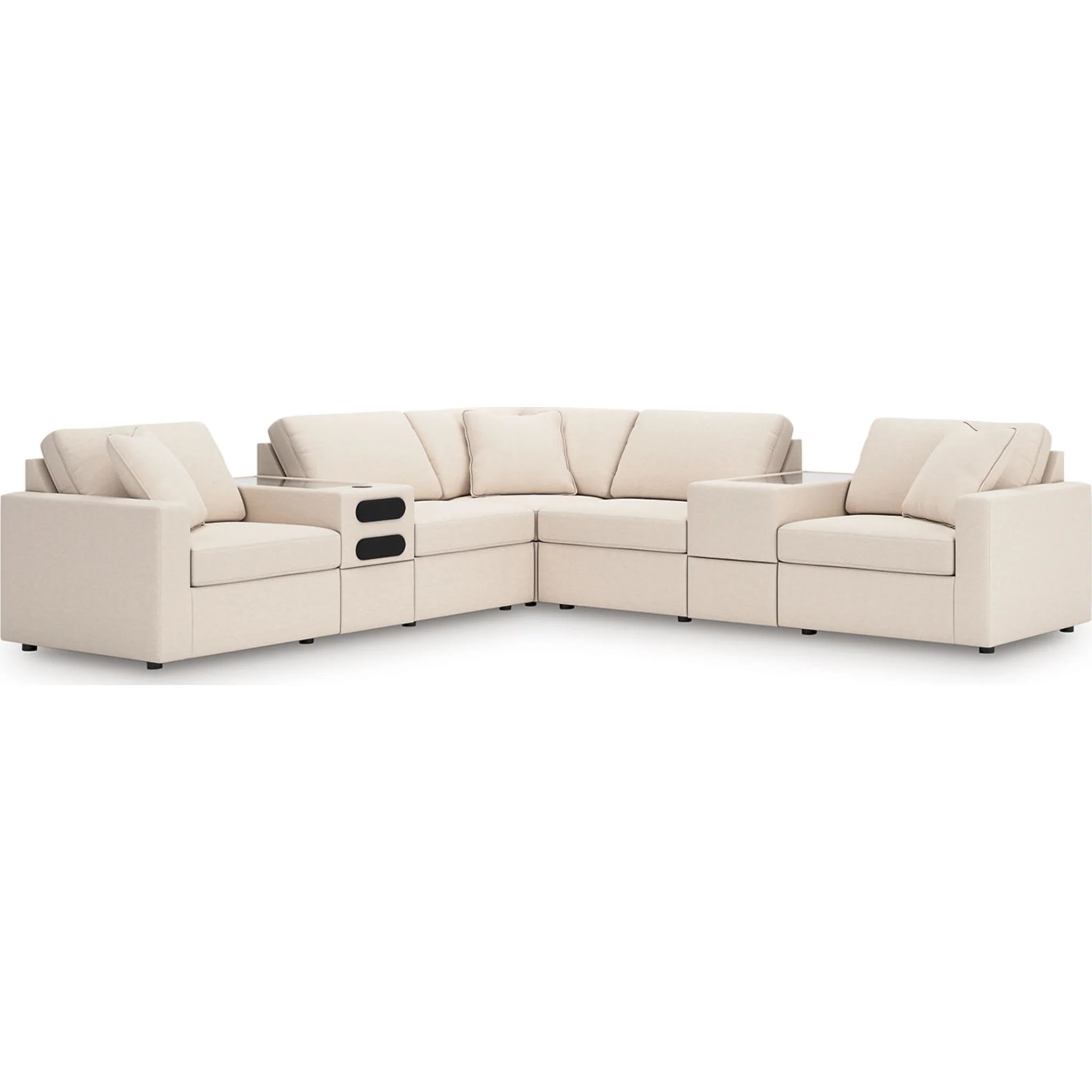 Modmax 7 Piece Modular Sectional with Audio and Storage Consoles - Image 14