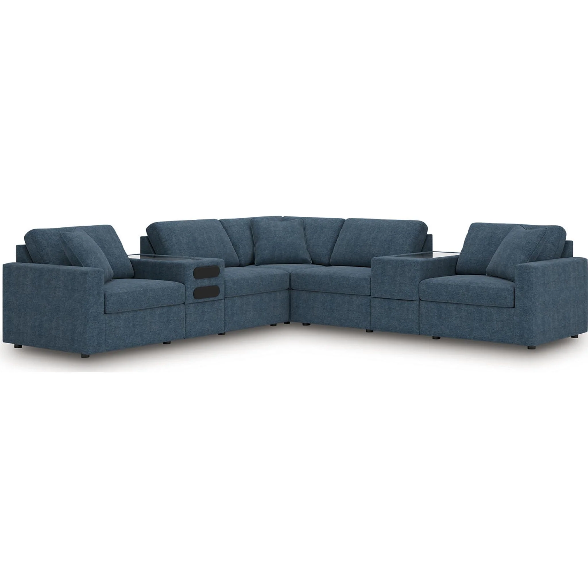 Modmax 7 Piece Modular Sectional with Audio and Storage Consoles - Image 2