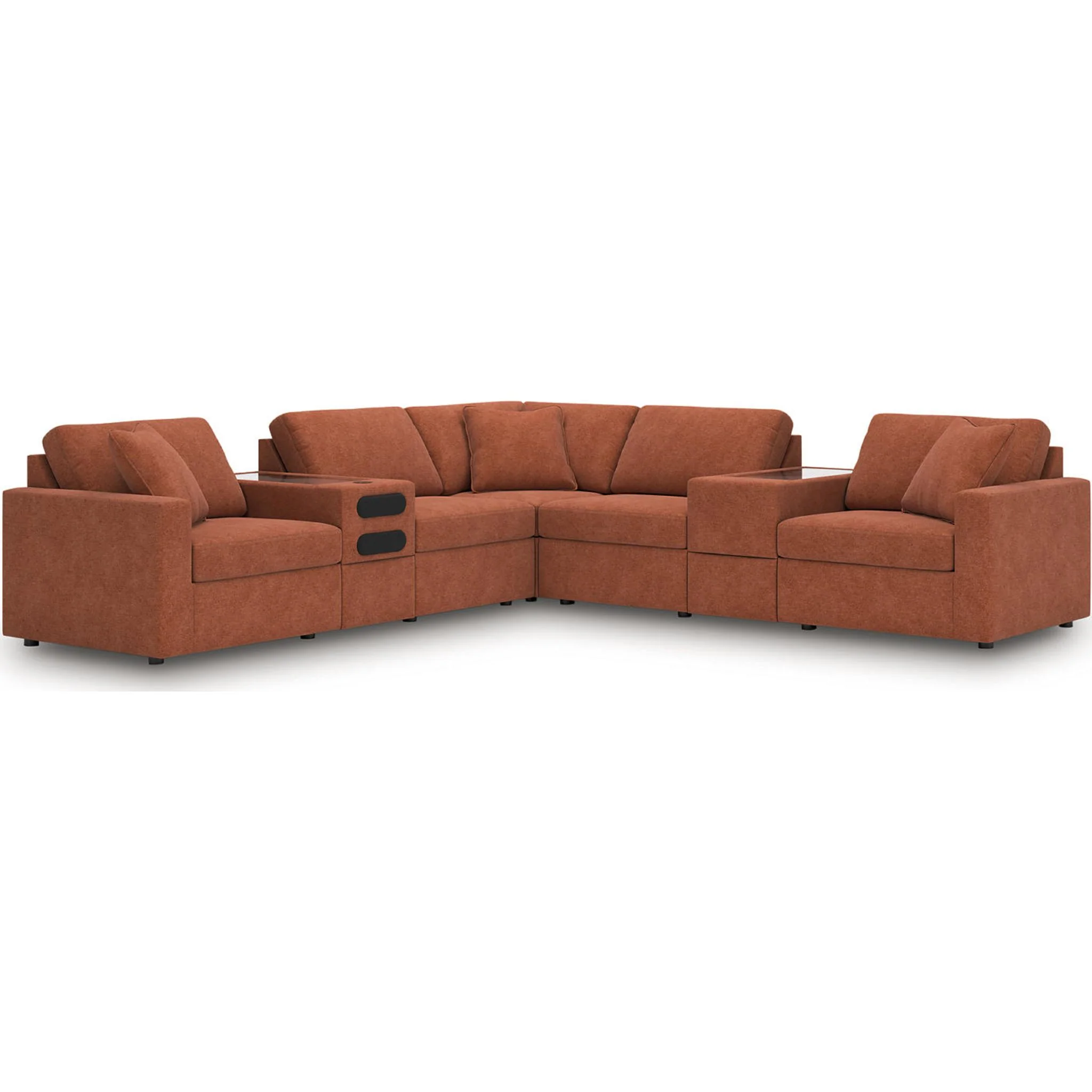 Modmax 7 Piece Modular Sectional with Audio and Storage Consoles - Image 5