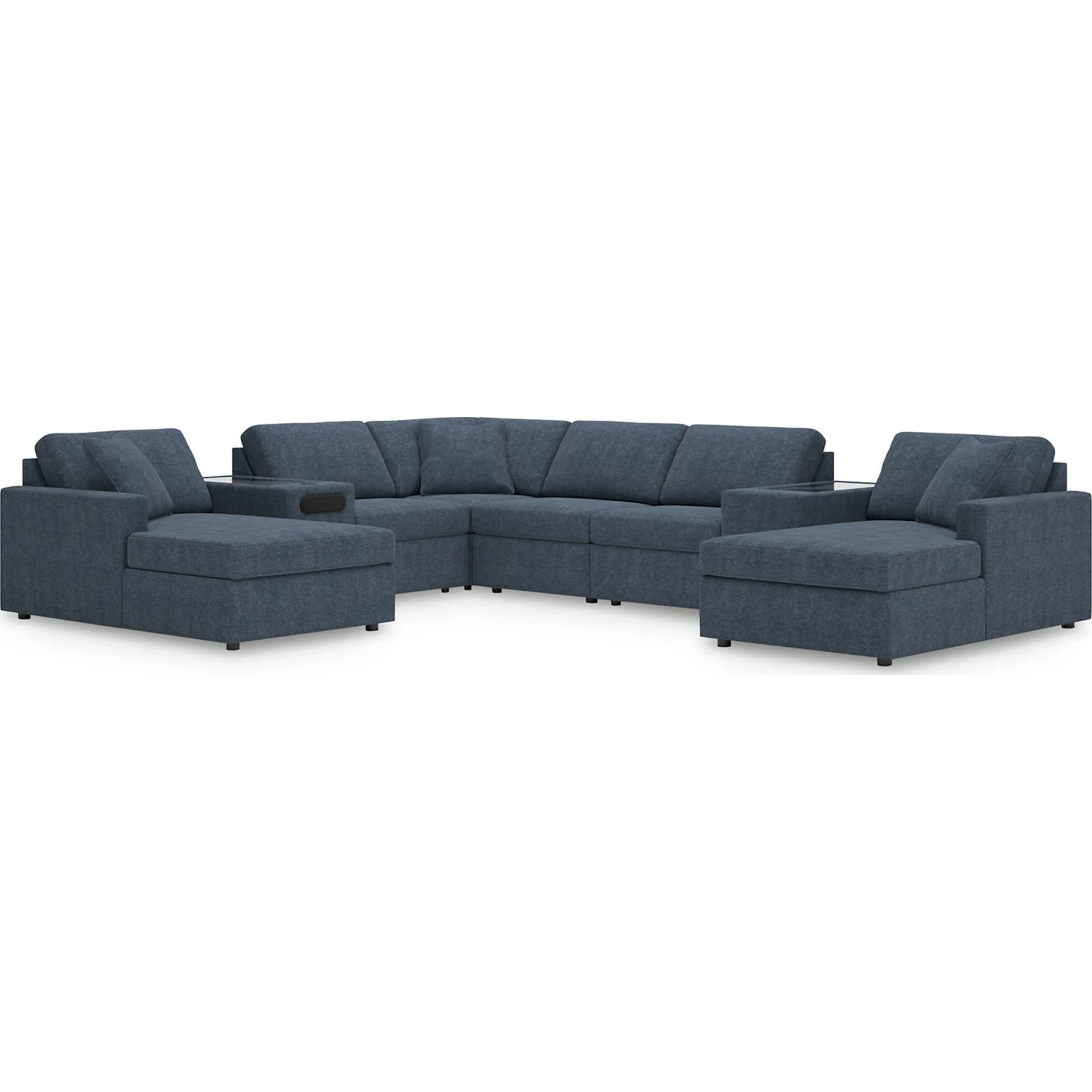 Modmax 8 Piece Modular Double Chaise Sectional with Audio and Storage Consoles - Image 23