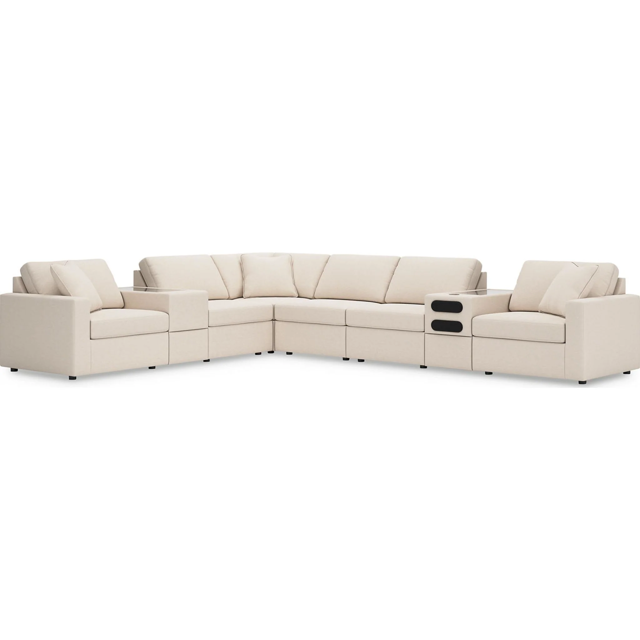 Modmax 8 Piece Modular Sectional with Audio and Storage Consoles - Image 17