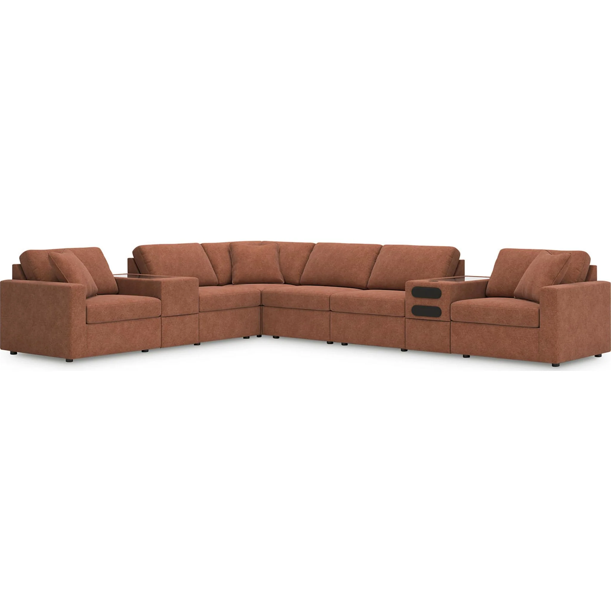 Modmax 8 Piece Modular Sectional with Audio and Storage Consoles - Image 24