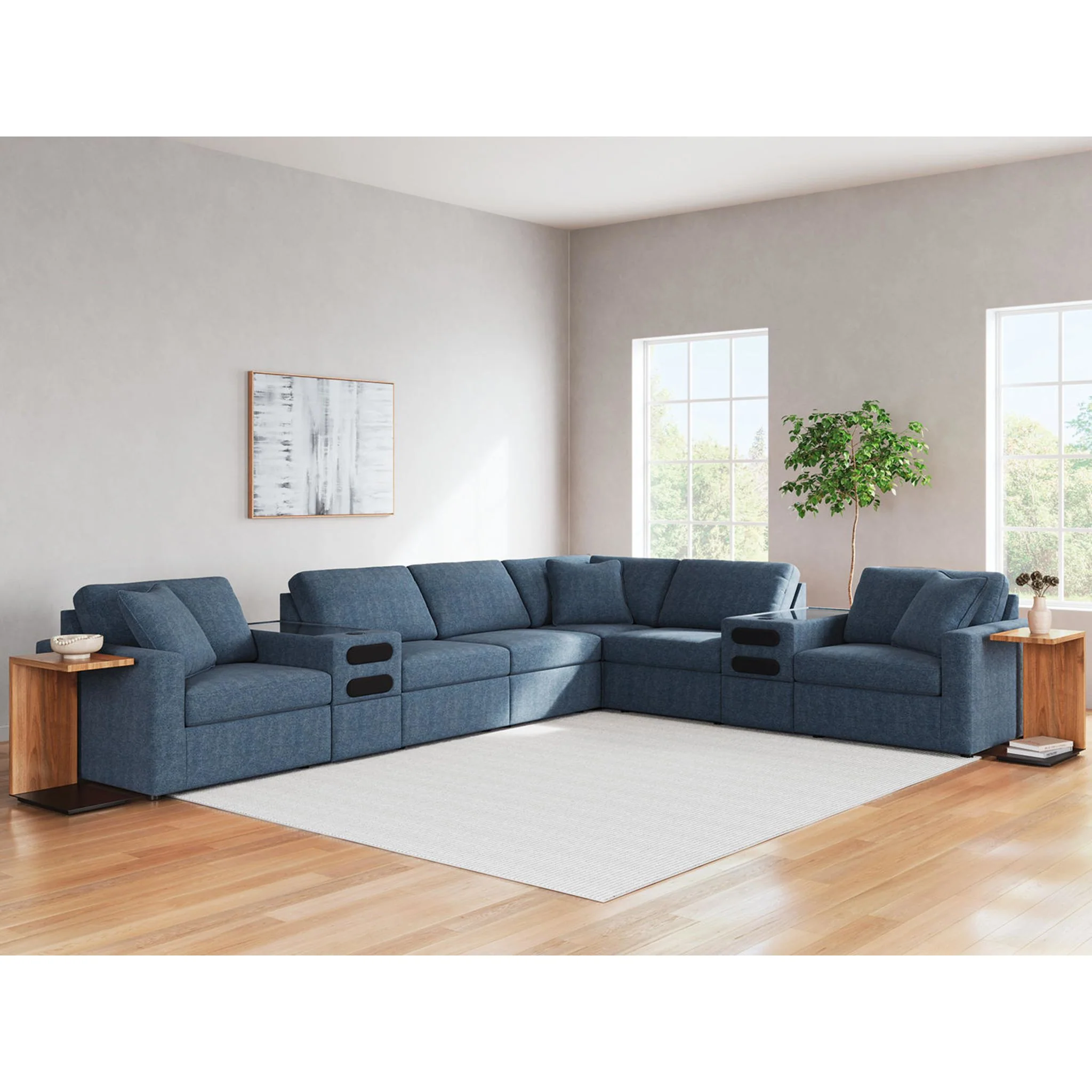 Modmax 8 Piece Modular Sectional with Audio Consoles - Image 20