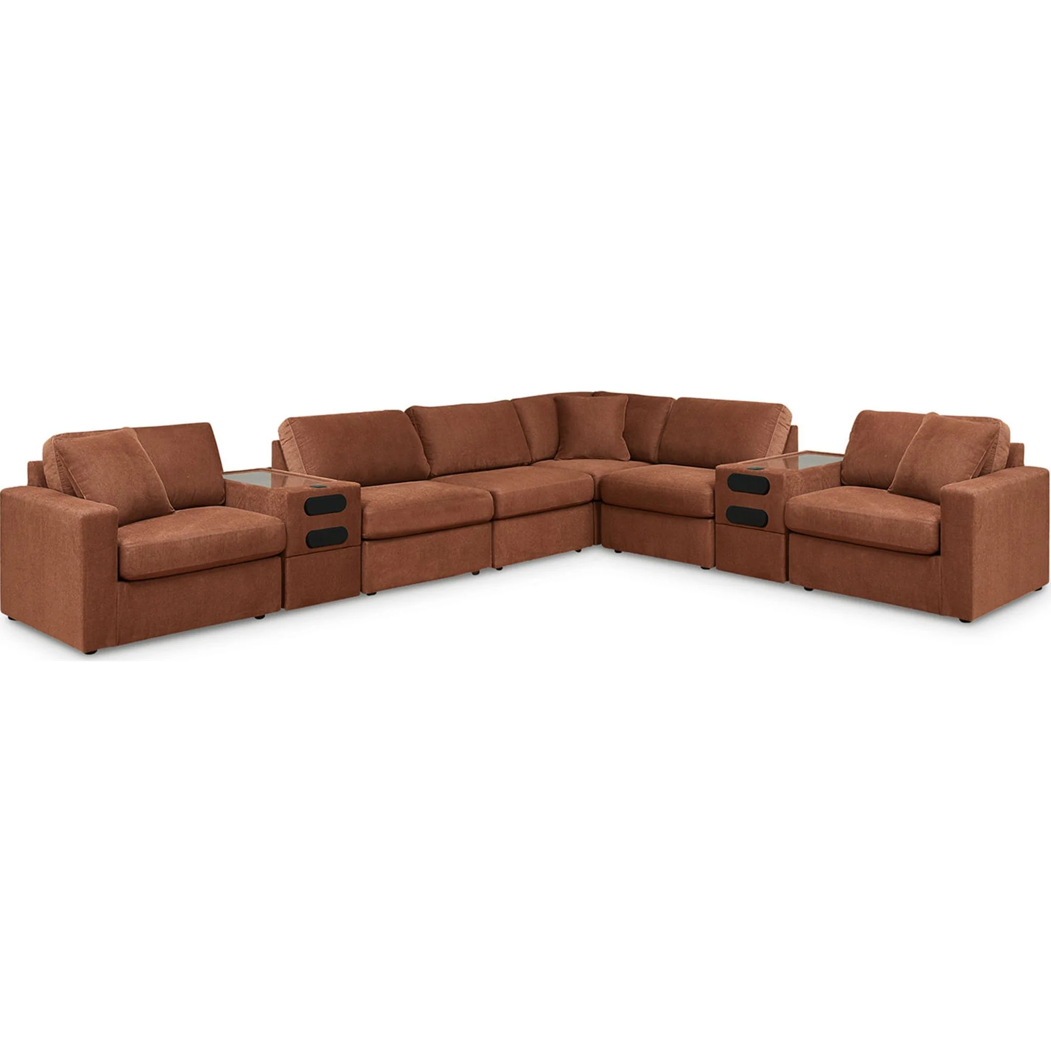 Modmax 8 Piece Modular Sectional with Audio Consoles - Image 26