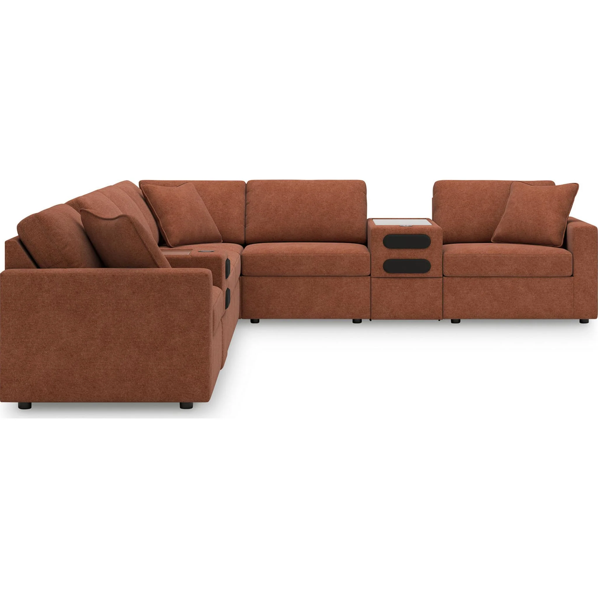 Modmax 8 Piece Modular Sectional with Audio Consoles - Image 31