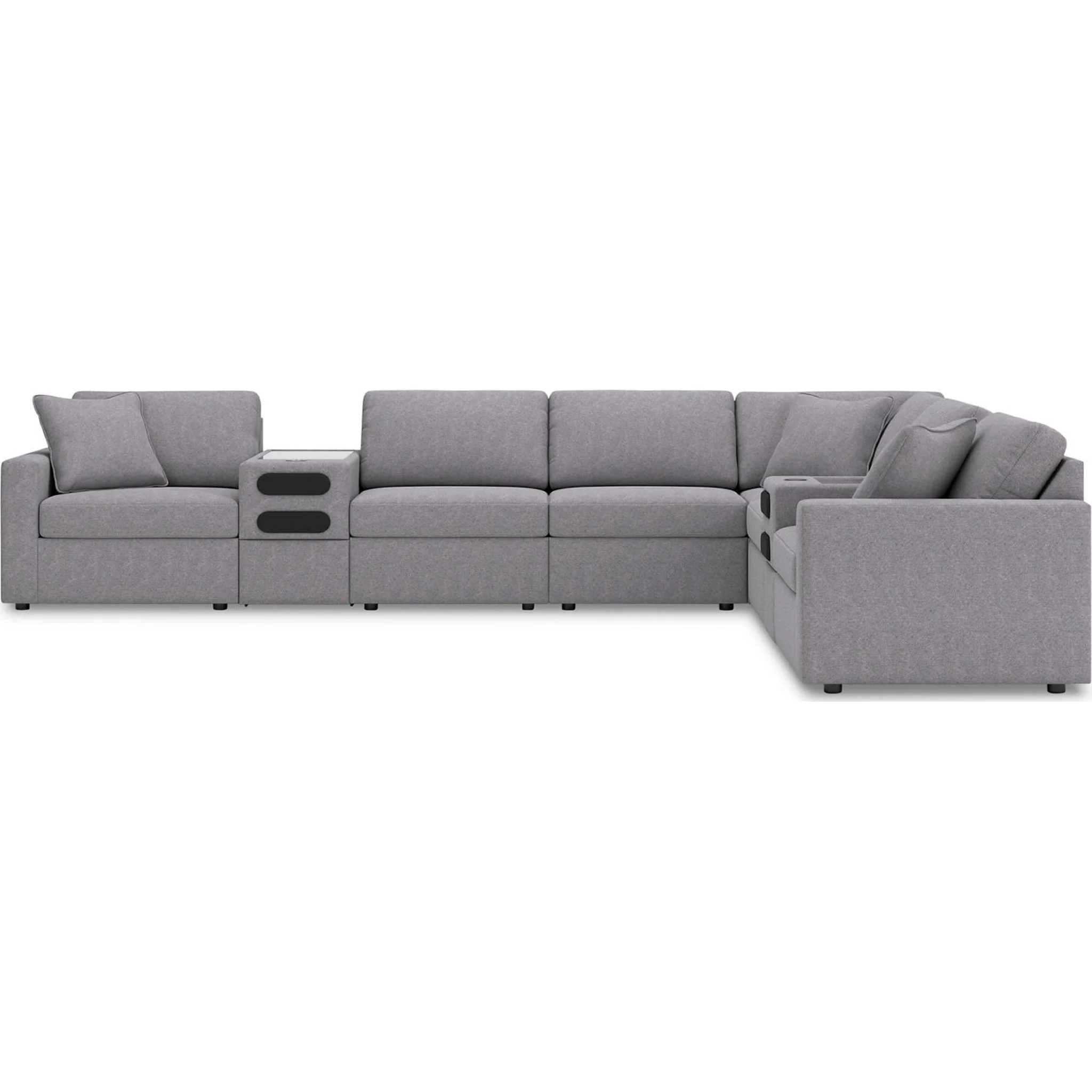 Modmax 8 Piece Modular Sectional with Audio Consoles - Image 4