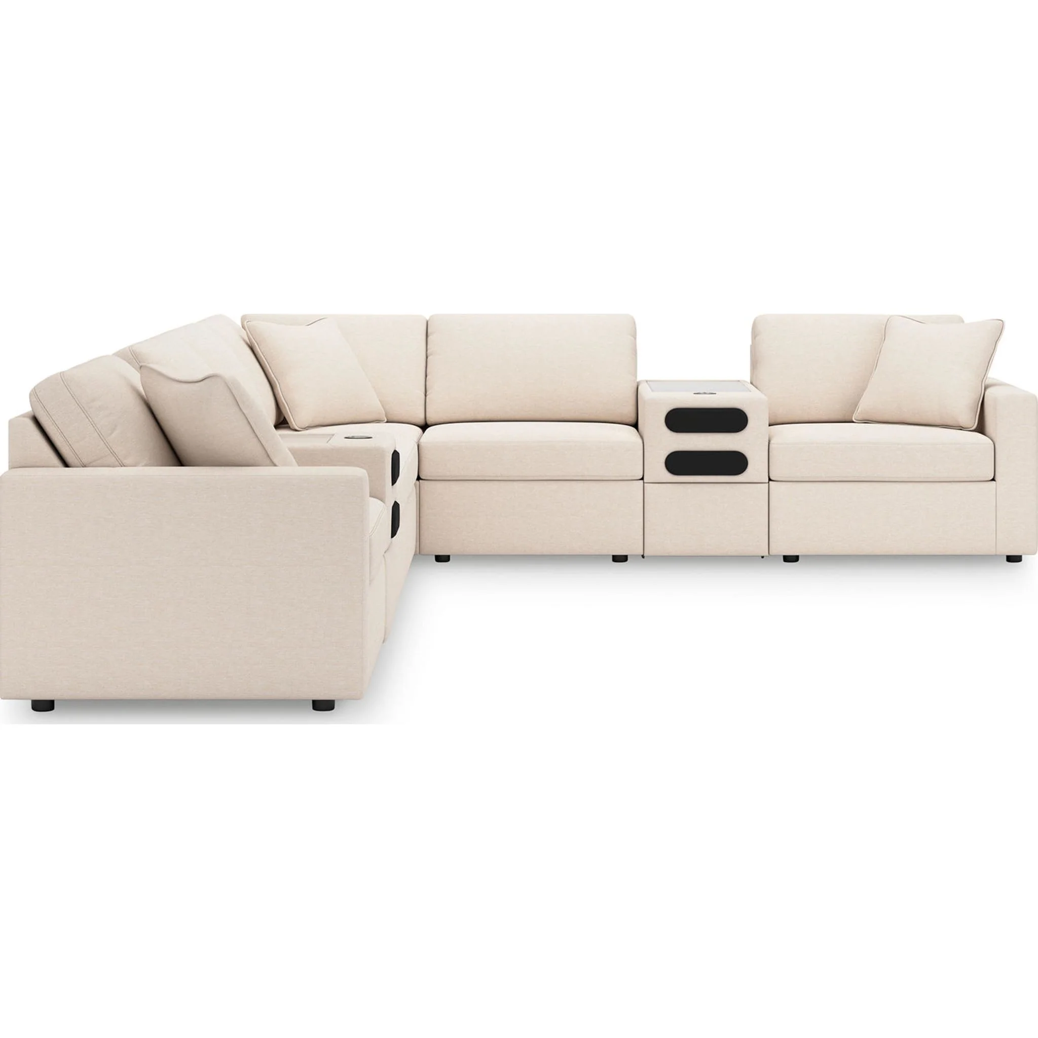 Modmax 8 Piece Modular Sectional with Audio Consoles - Image 47
