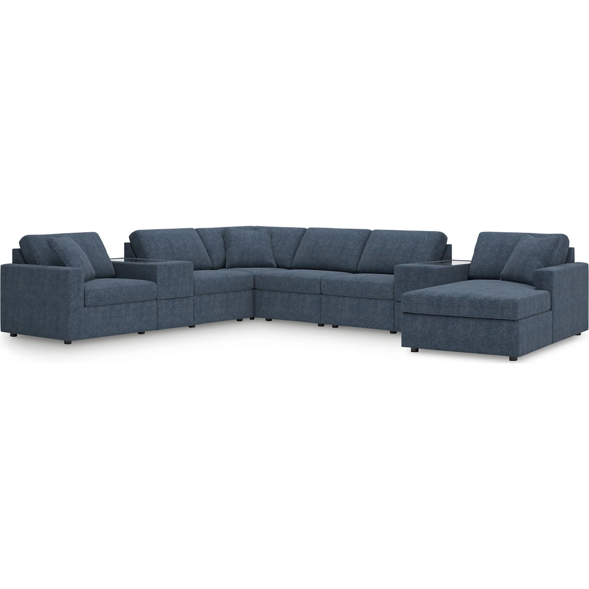 Modmax 8 Piece Modular Sectional with Chaise and Storage Consoles - Image 2