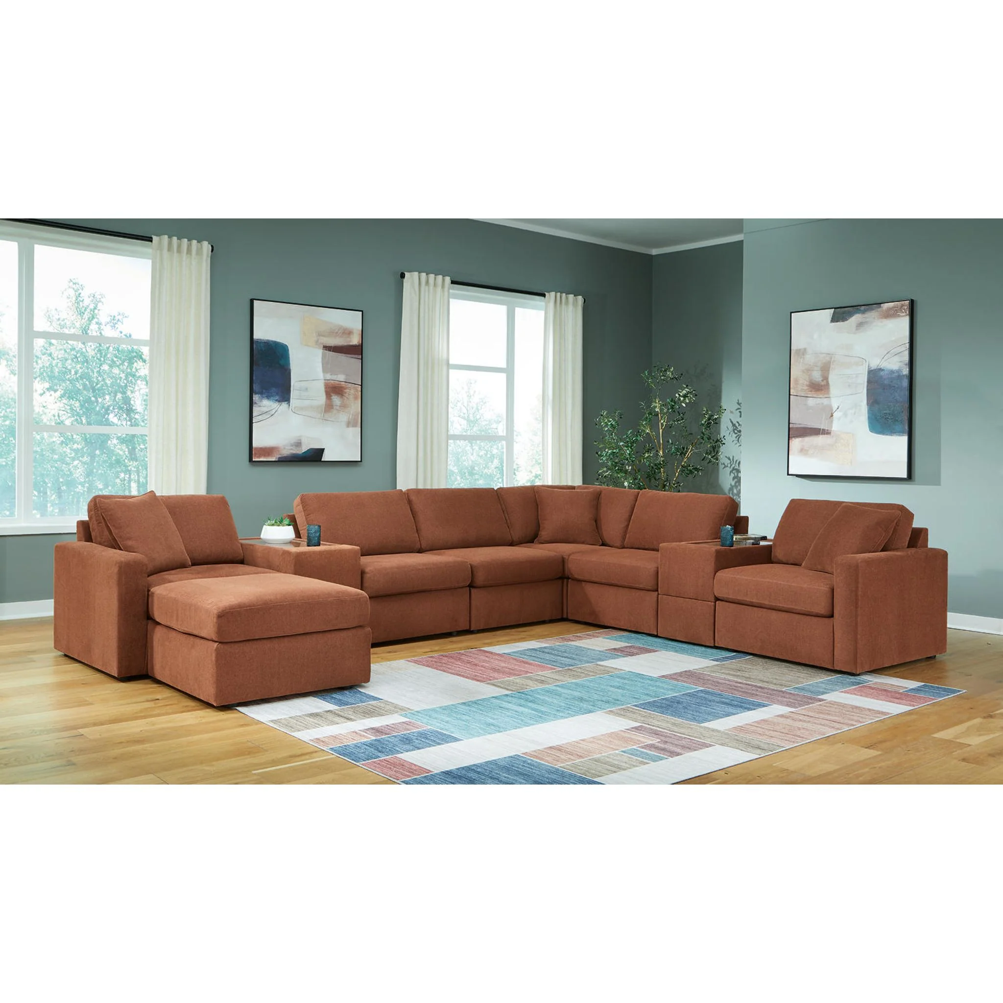 Modmax 8 Piece Modular Sectional with Storage Consoles - Image 14