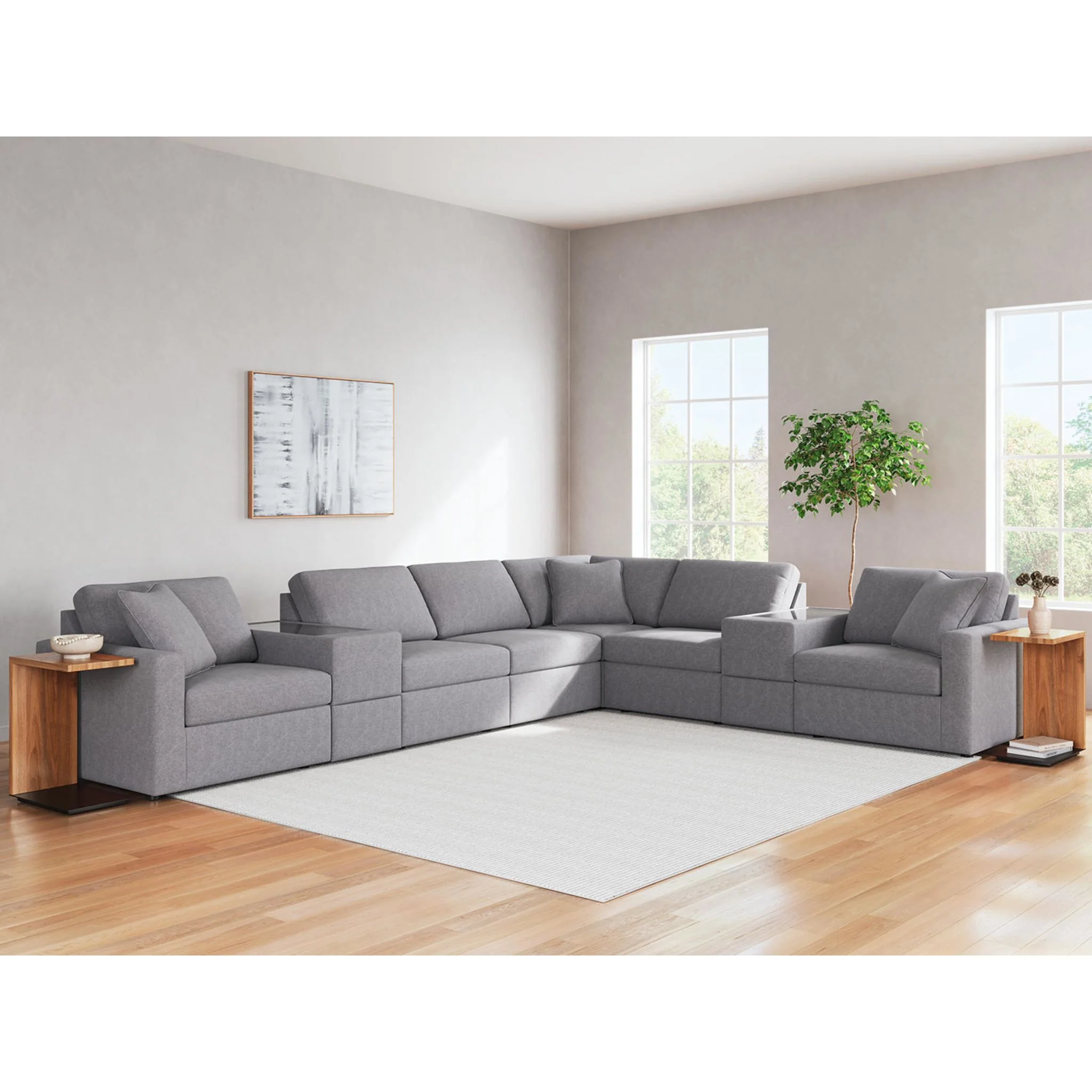 Modmax 8 Piece Modular Sectional with Storage Consoles - Image 41