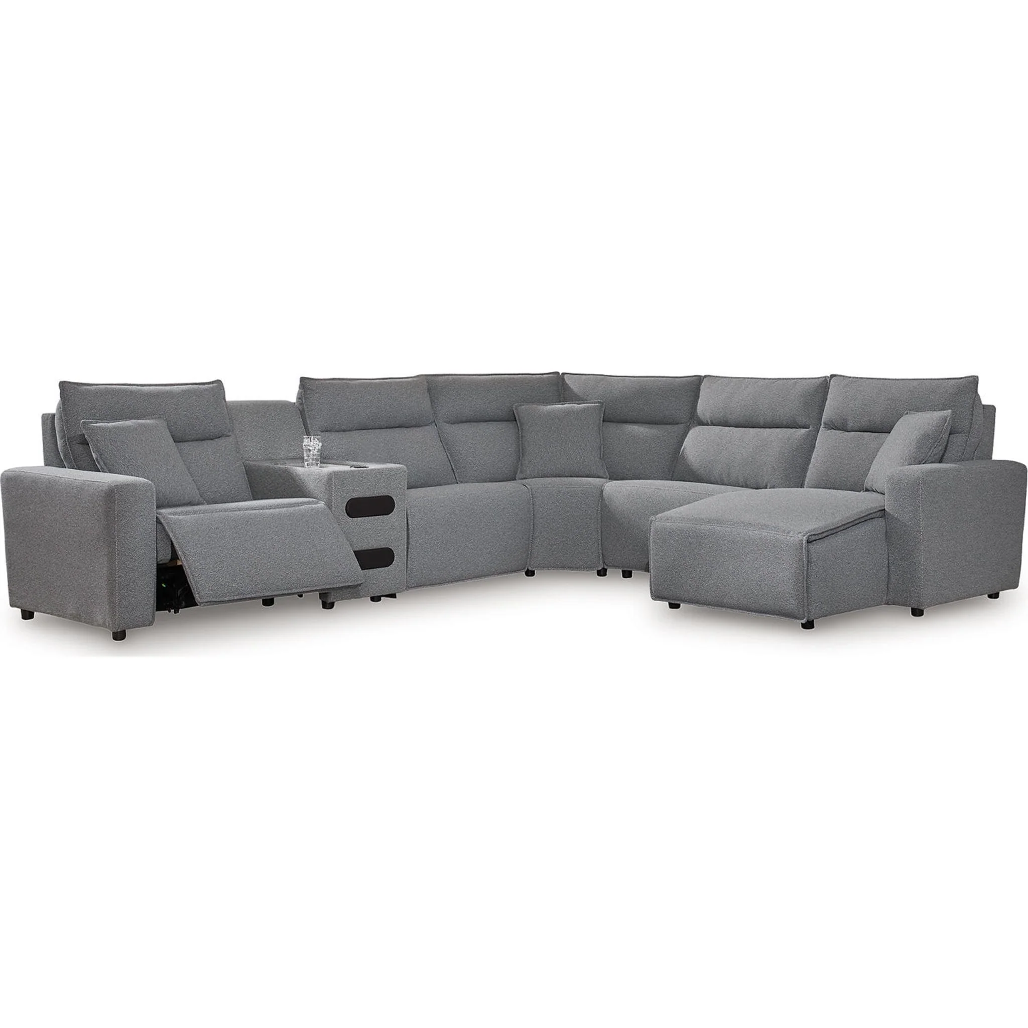 Modmax II 6 Piece Modular Reclining Sectional with Audio Console - Image 14