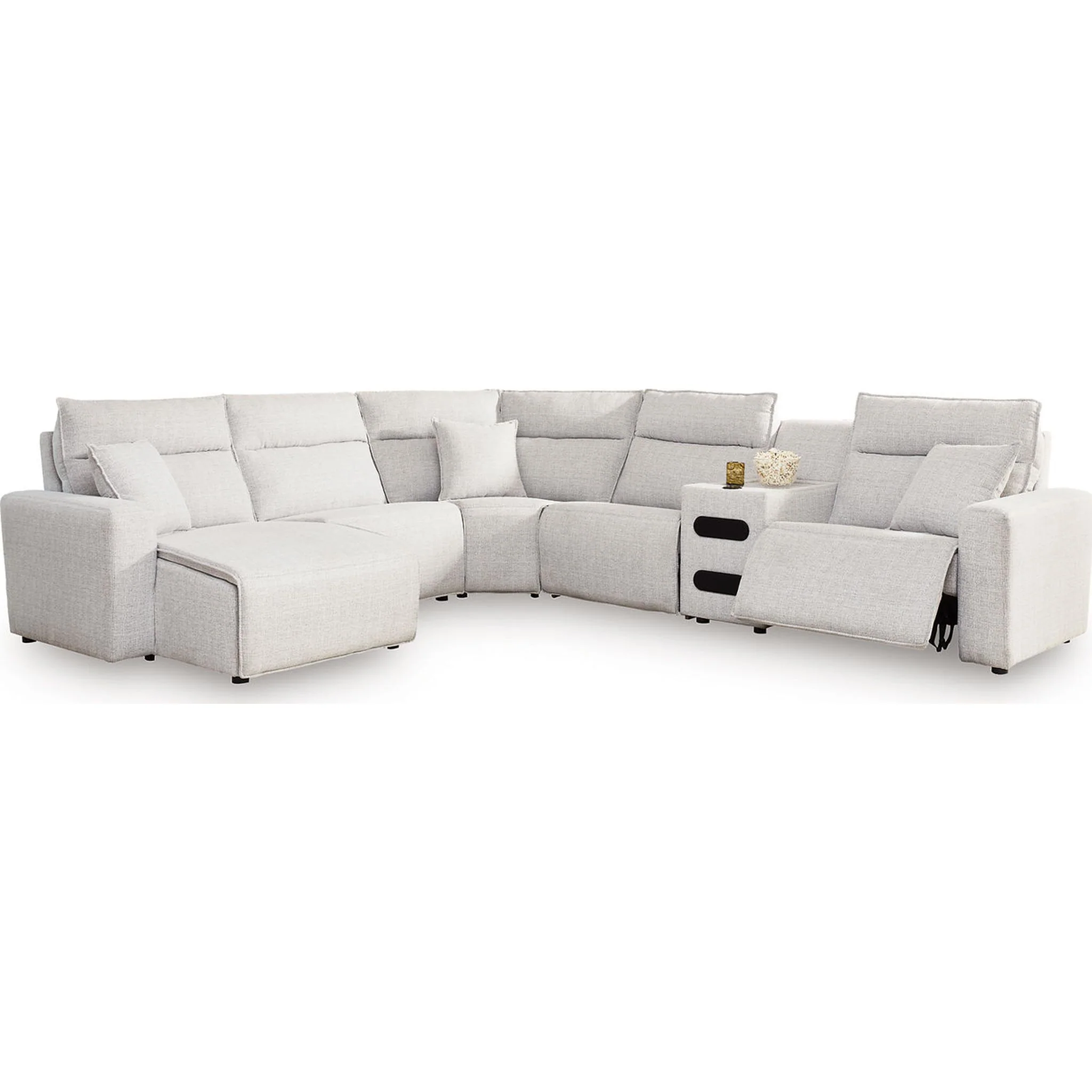 Modmax II 6 Piece Modular Reclining Sectional with Audio Console - Image 16
