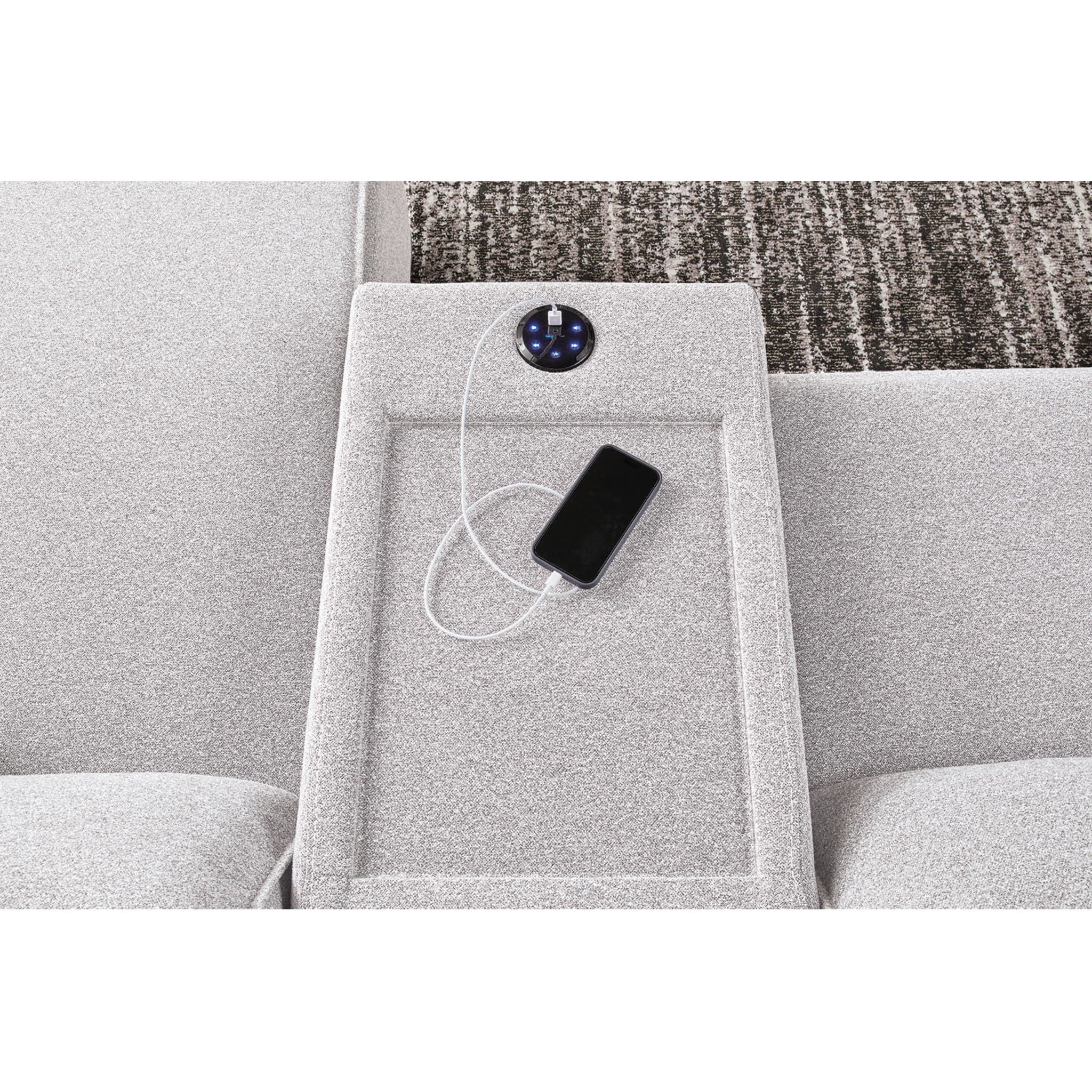 Modmax II 6 Piece Modular Reclining Sectional with Audio Console - Image 6