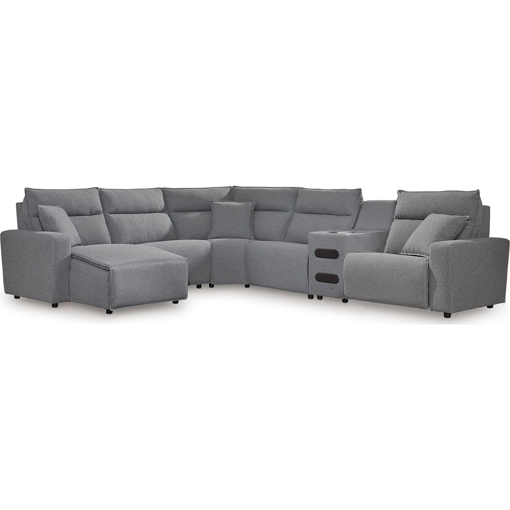 Modmax II 6 Piece Modular Reclining Sectional with Audio Console - Image 8