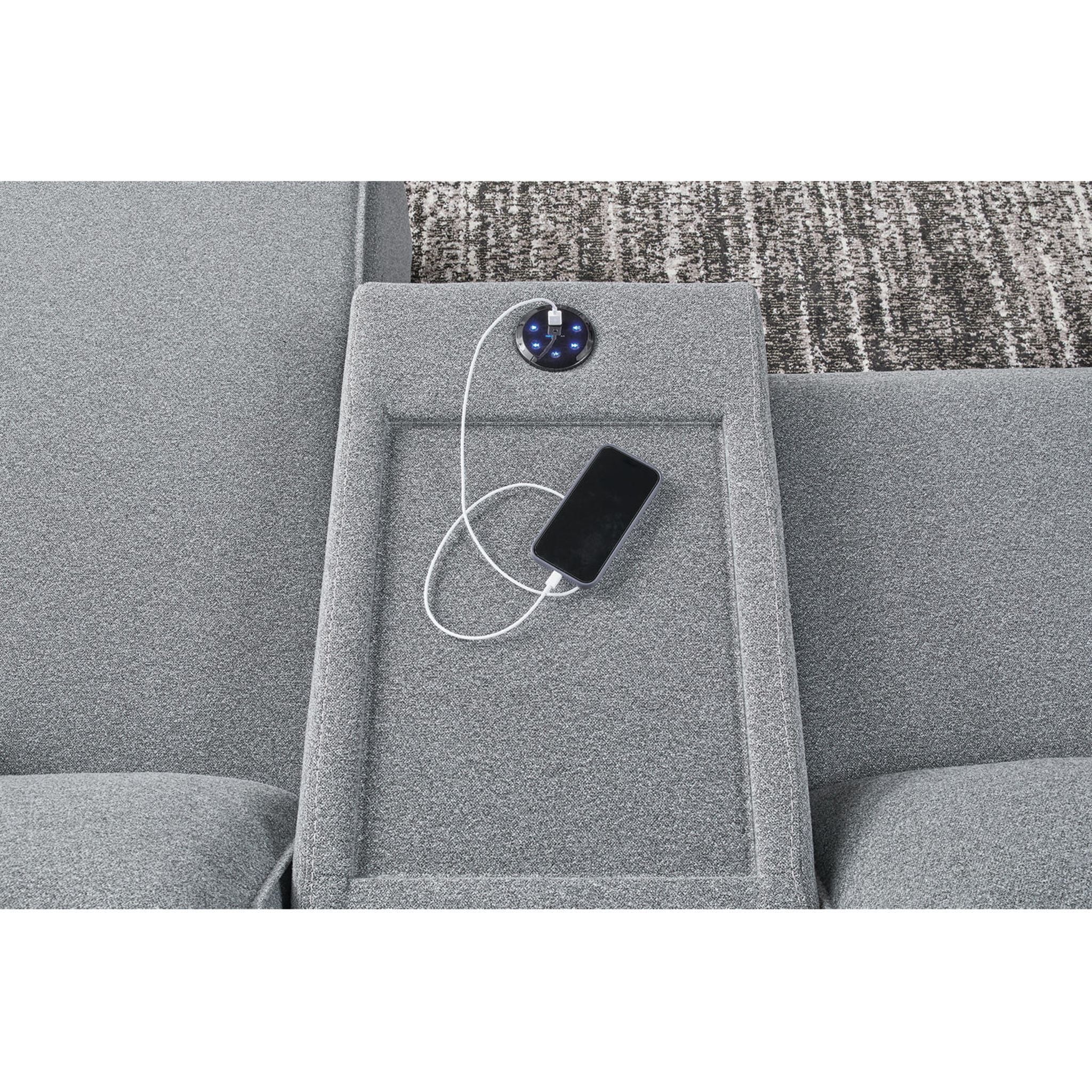 Modmax II 6 Piece Modular Reclining Sectional with Console - Image 12