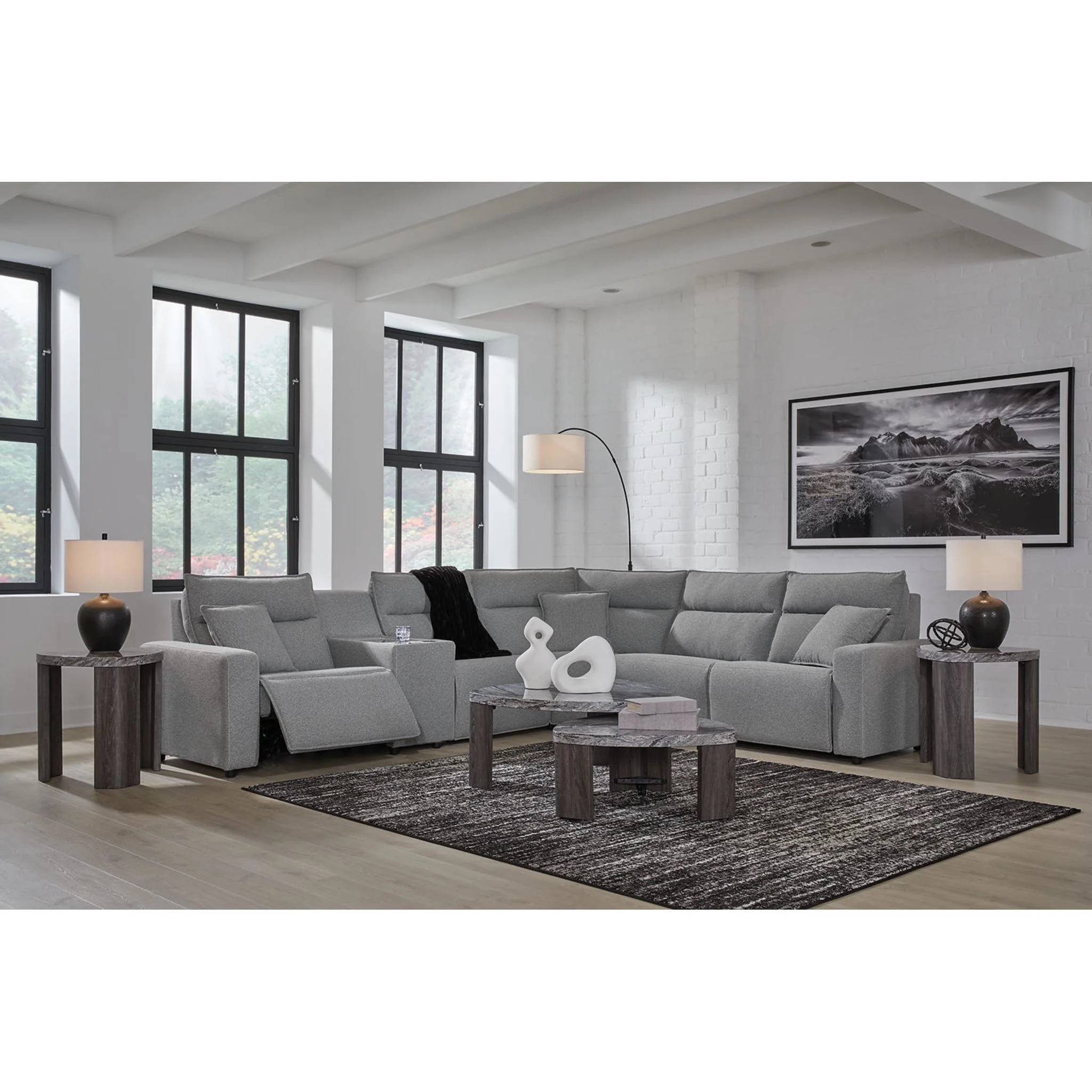 Modmax II 6 Piece Modular Reclining Sectional with Console - Image 16