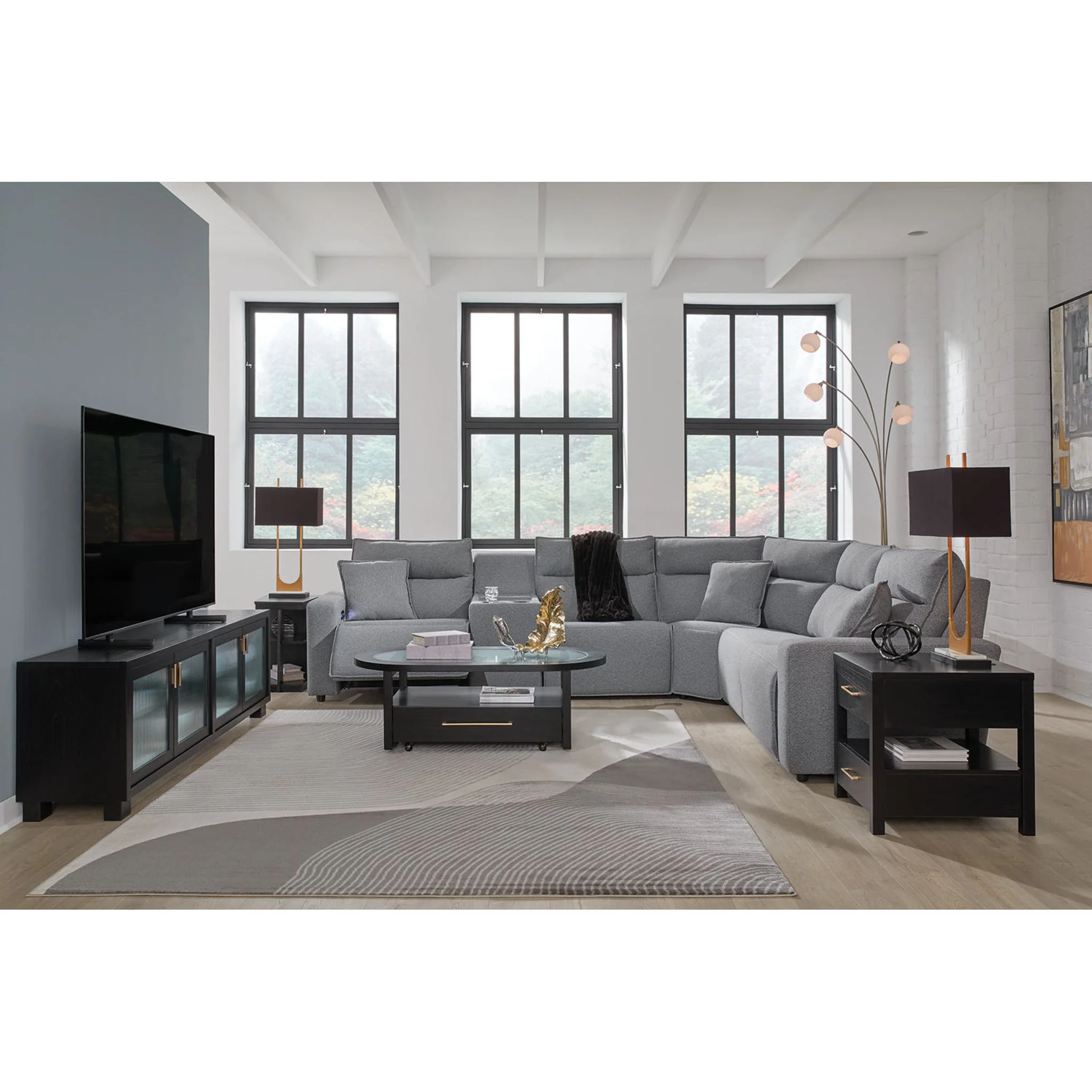 Modmax II 6 Piece Modular Reclining Sectional with Console - Image 17