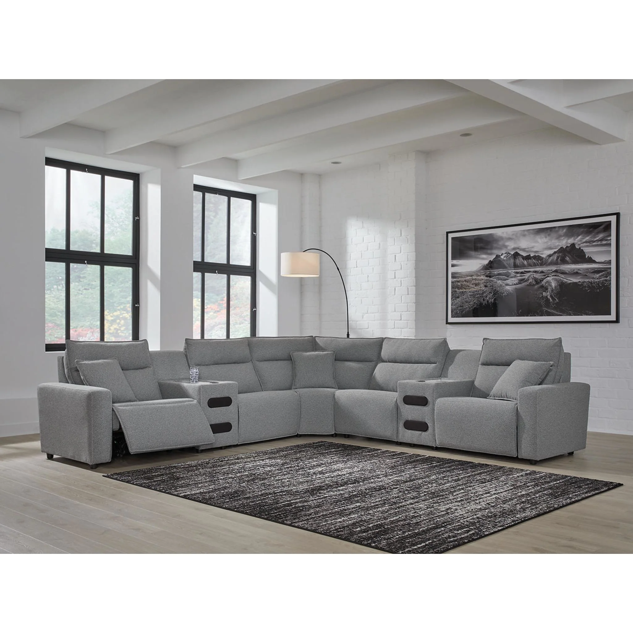 Modmax II 7 Piece Modular Power Reclining Sectional with Audio Consoles - Image 10