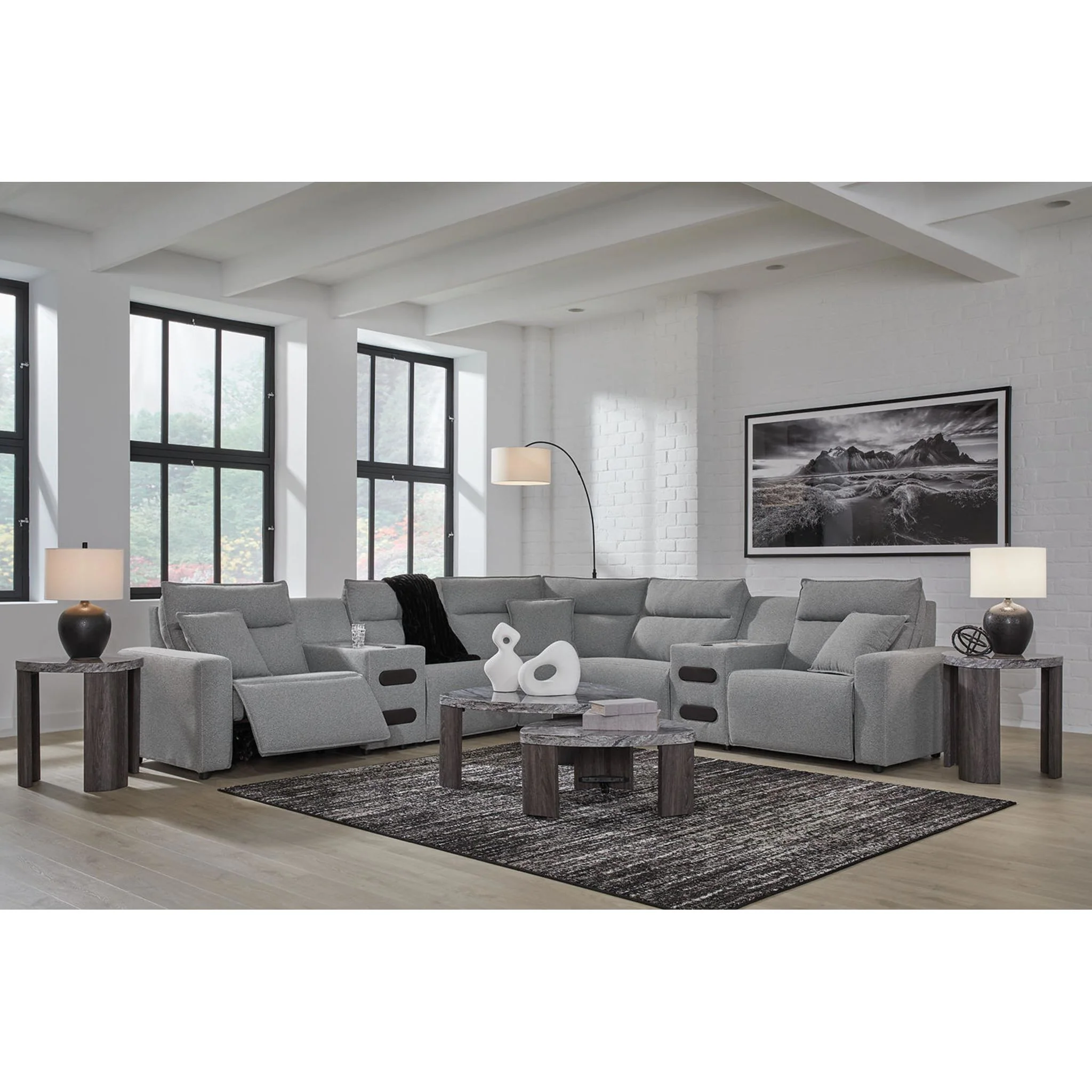 Modmax II 7 Piece Modular Power Reclining Sectional with Audio Consoles - Image 11