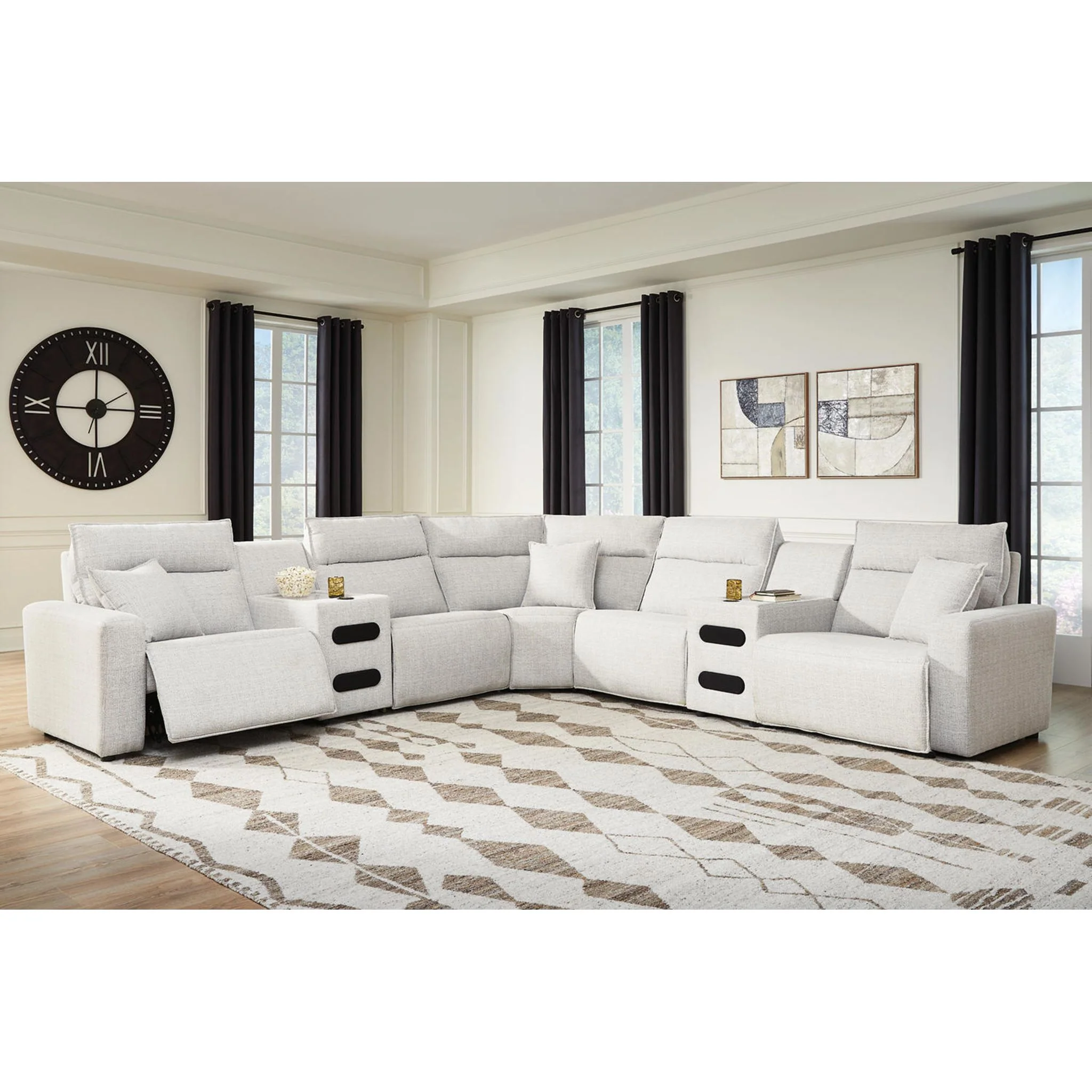 Modmax II 7 Piece Modular Power Reclining Sectional with Audio Consoles - Image 2
