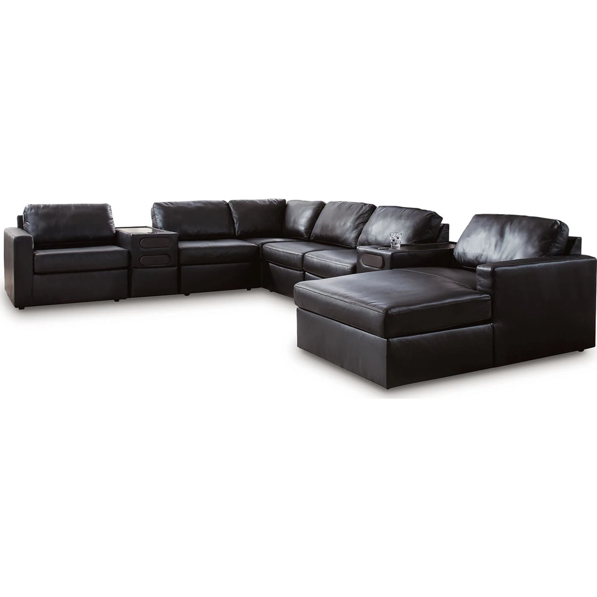 Modmax II 8 Piece Modular Sectional with Chaise and Audio Consoles - Image 5