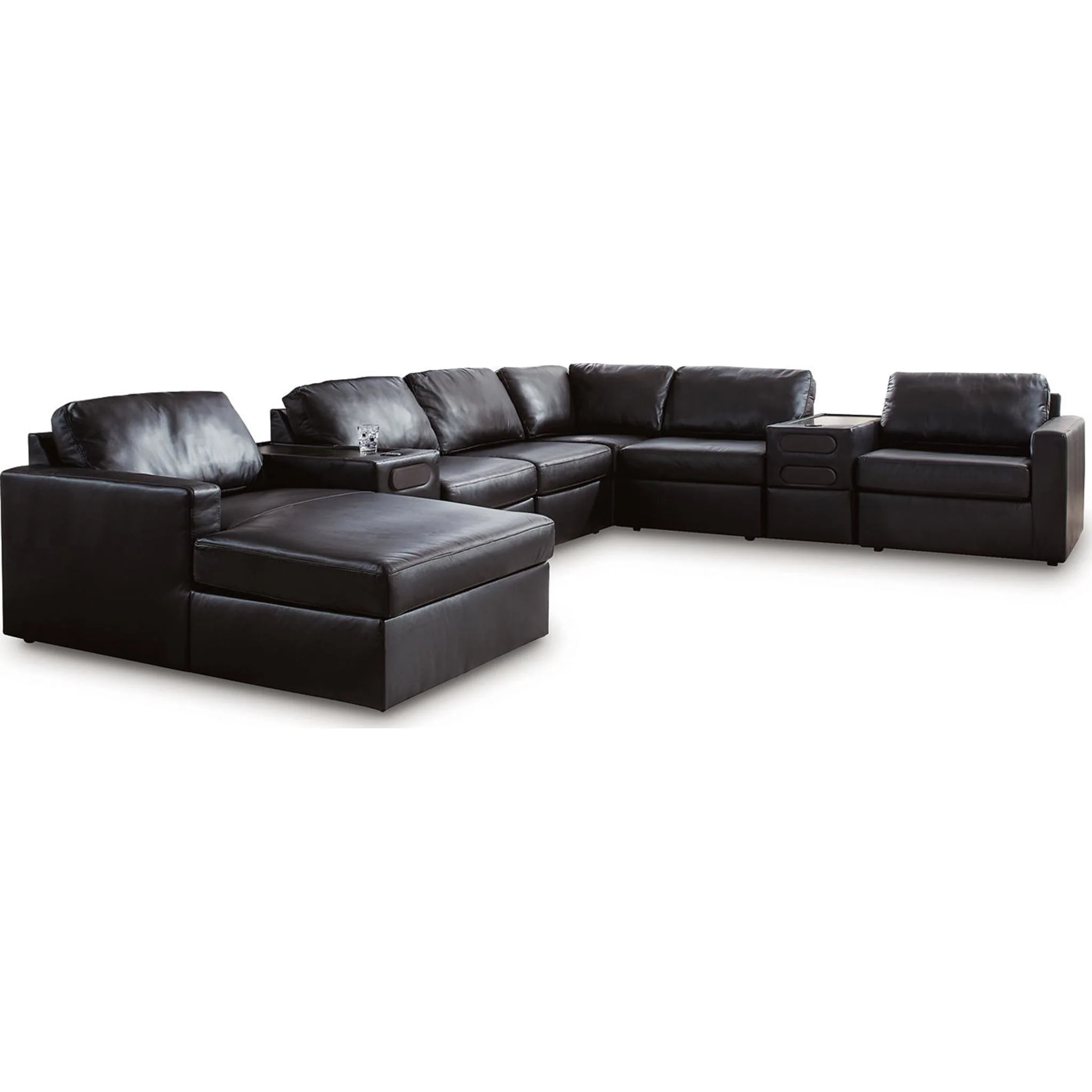 Modmax II 8 Piece Modular Sectional with Chaise and Audio Consoles - Image 7