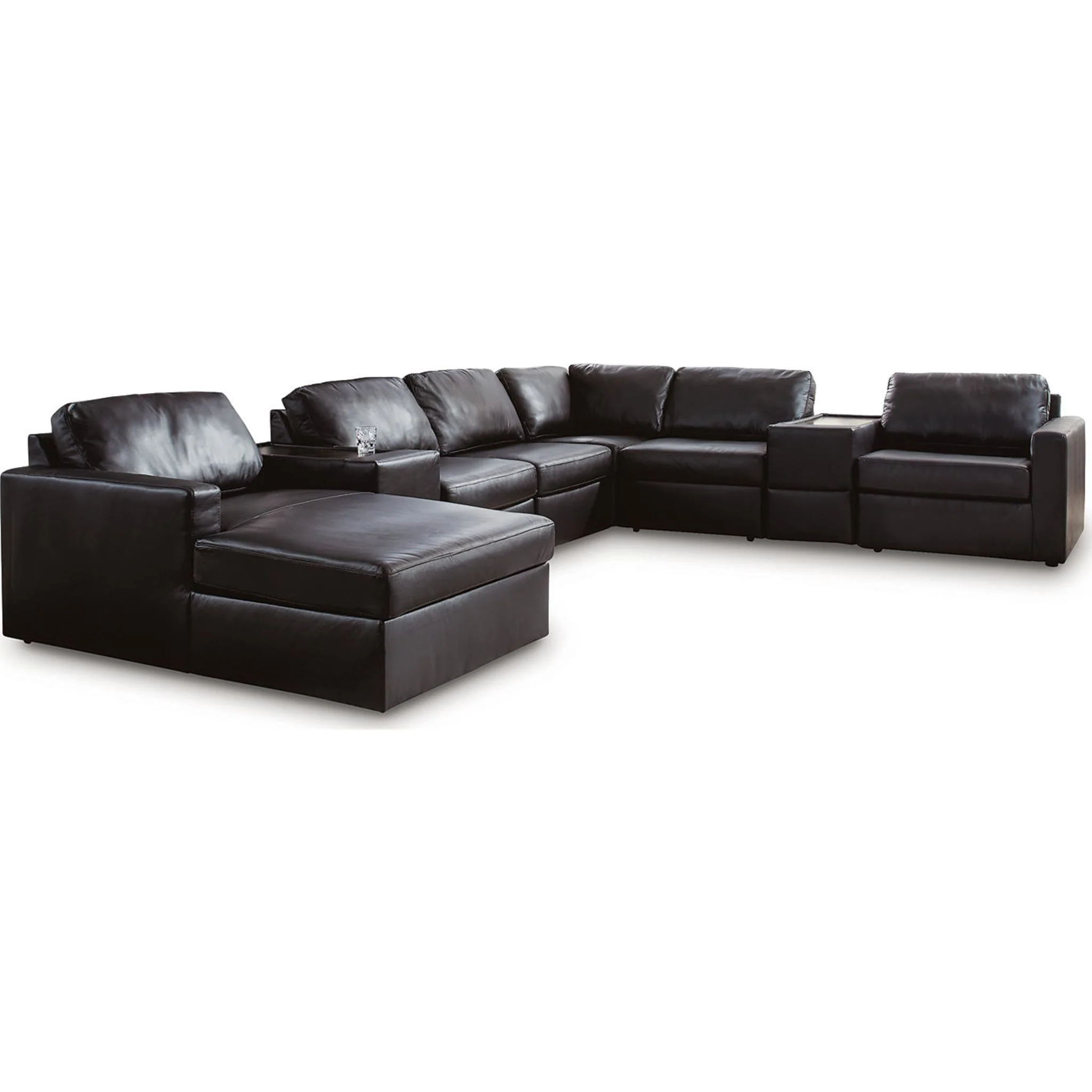 Modmax II 8 Piece Modular Sectional with Chaise and Storage Consoles - Image 7