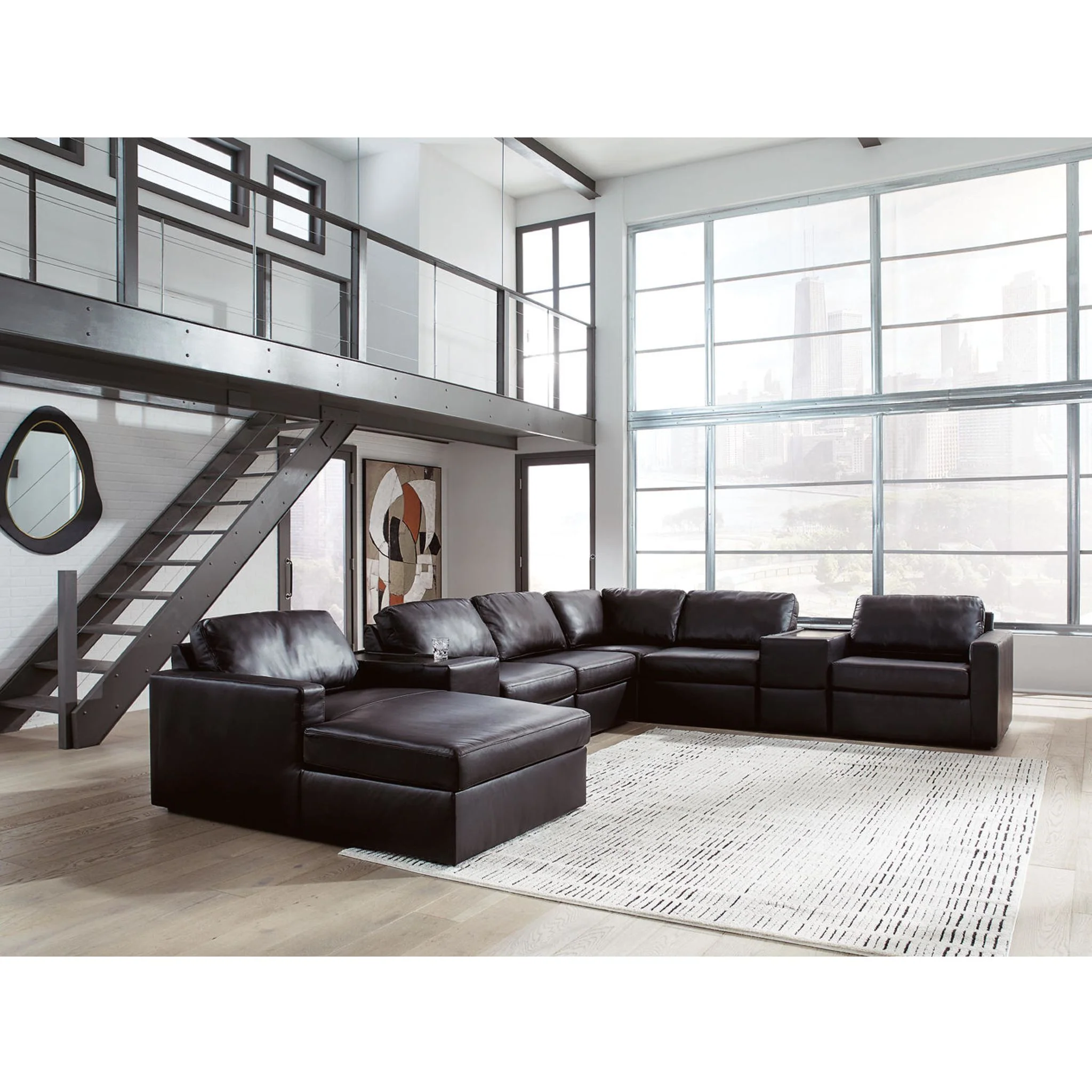 Modmax II 8 Piece Modular Sectional with Chaise and Storage Consoles - Image 8