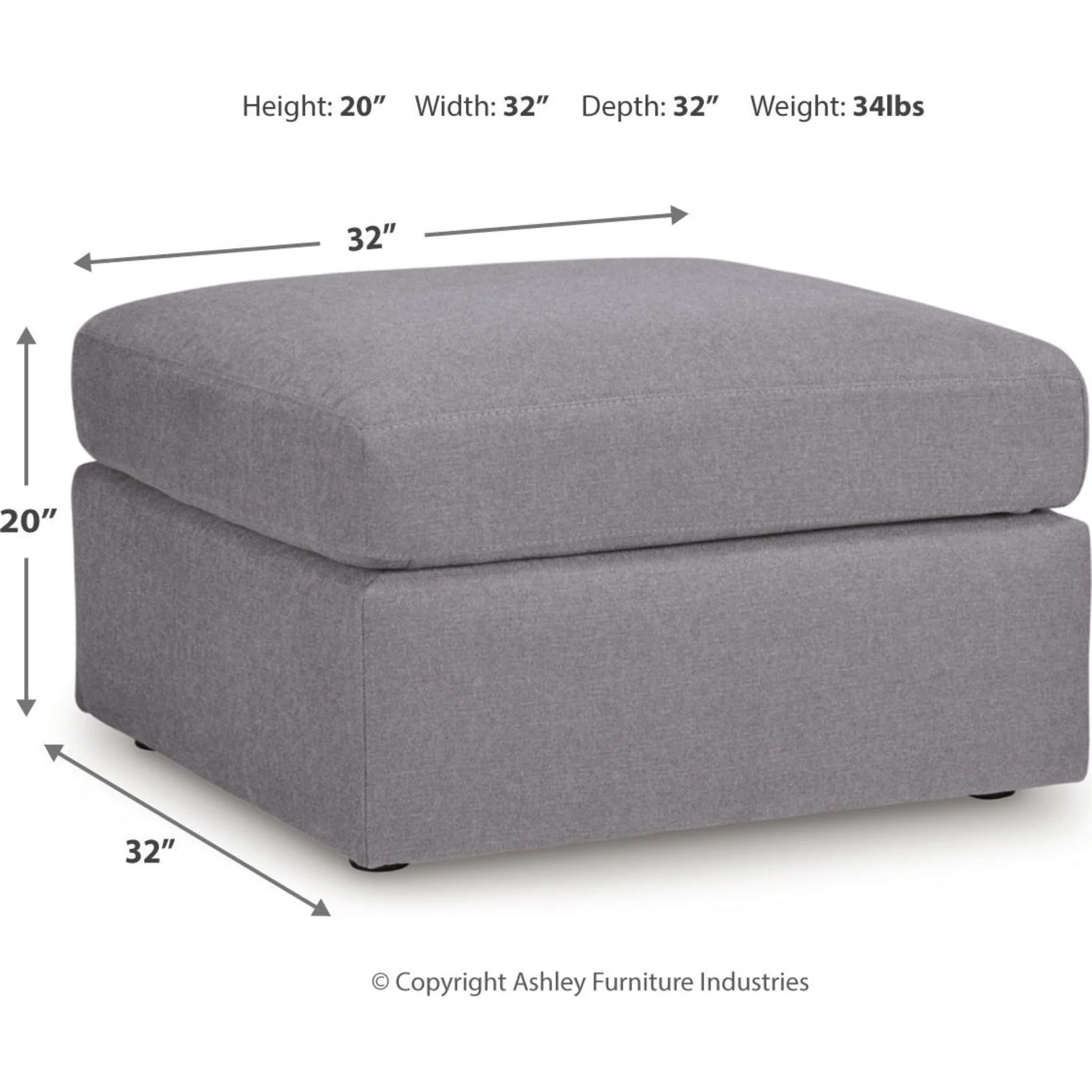 Modmax Oversized Accent Ottoman - Image 19